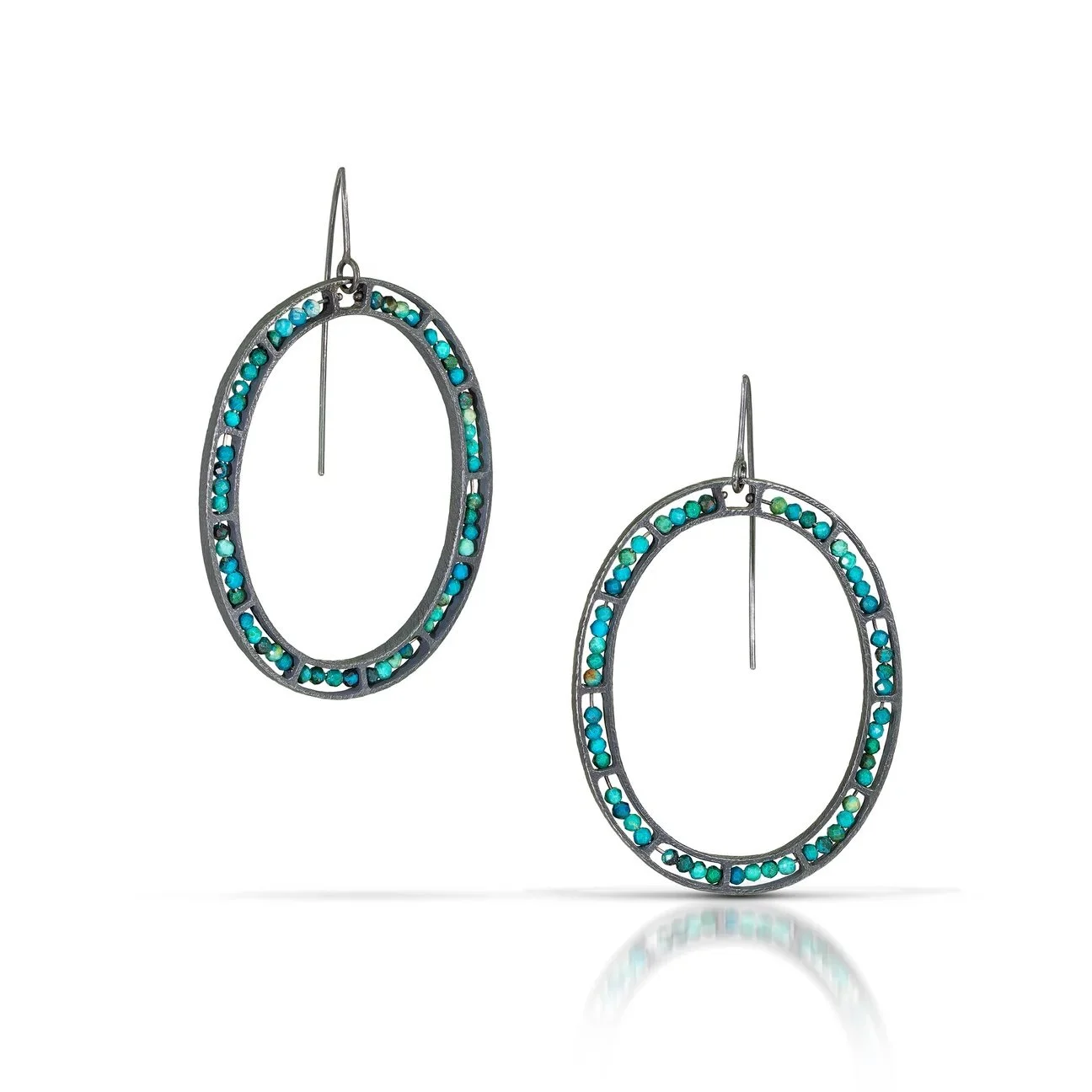 Segment Open Oval Earrings