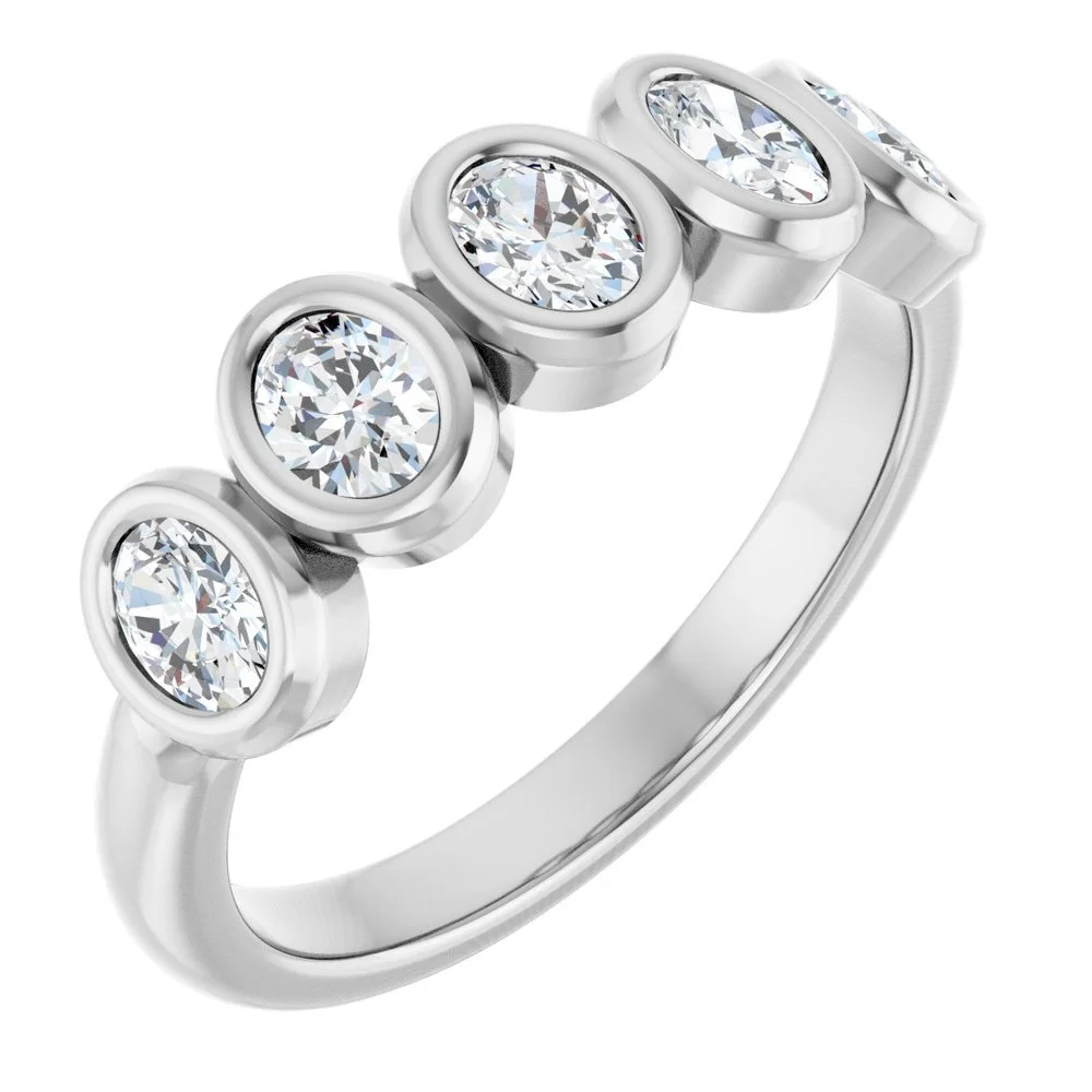 Lab-Grown Diamond Oval Anniversary Band