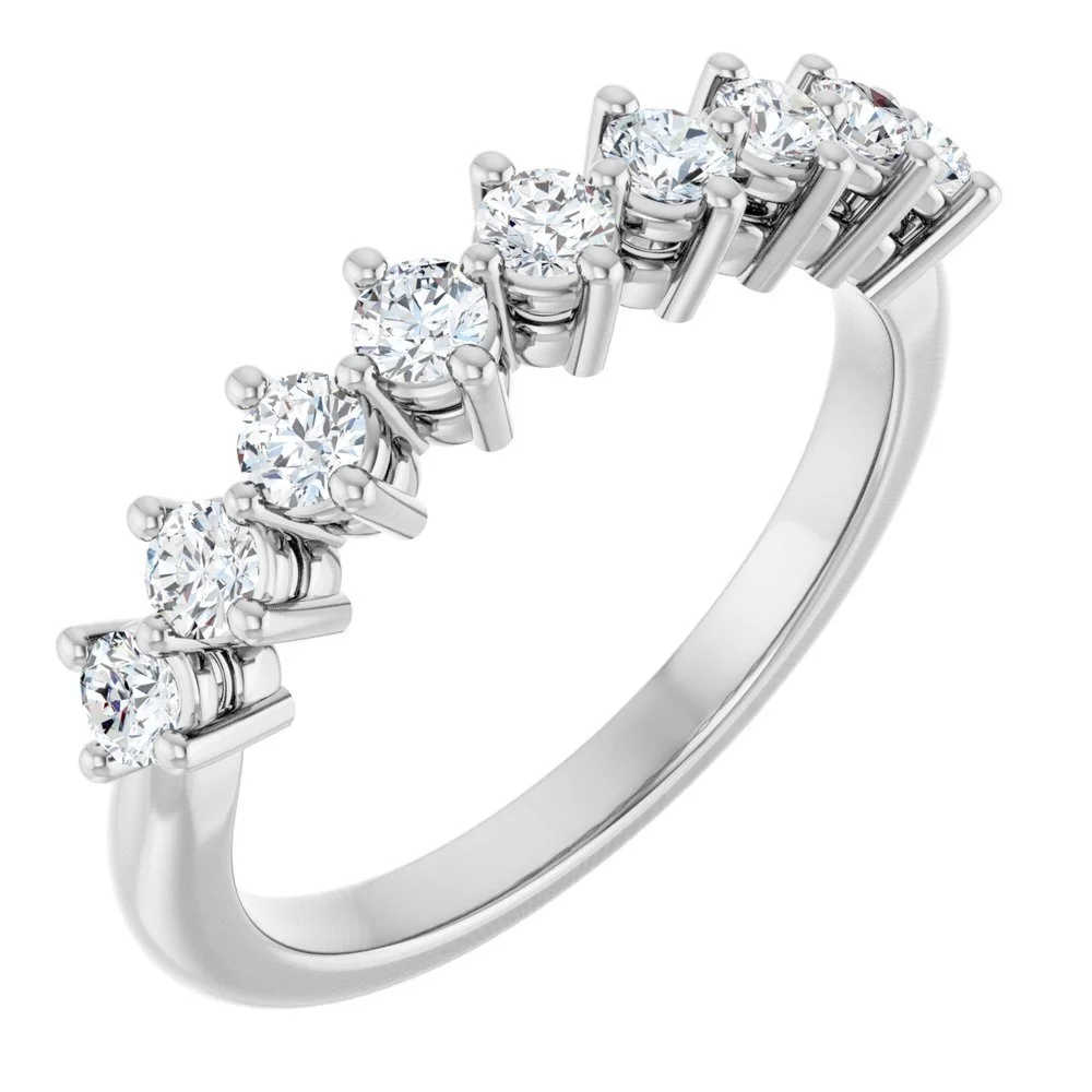 Lab-Grown Diamond Round Anniversary Band