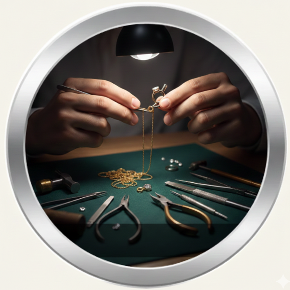 Expert gemstone resetting and jewelry cleaning services by a local Prosper jeweler / DWF