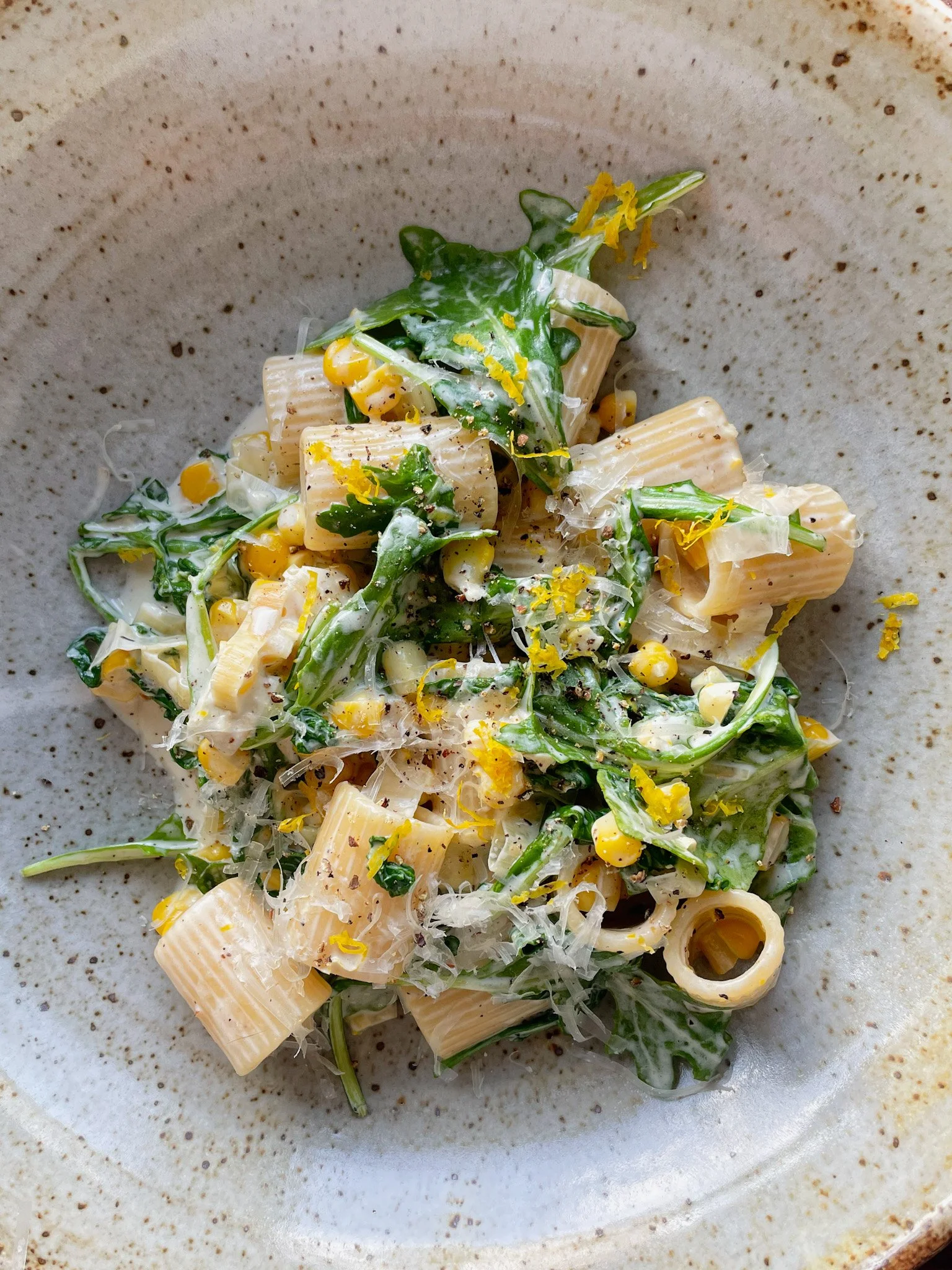 Sauteed Leek &amp; Corn Pasta