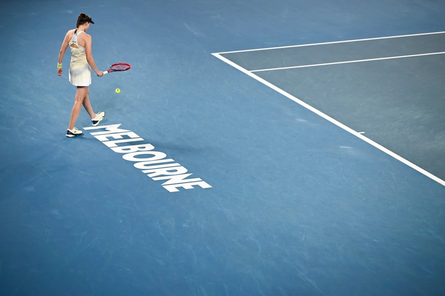 The Women&rsquo;s Australian Open Champion 2026 Elena Rybakina (KAZ) in her finals match against Aryna Sabalenka.
