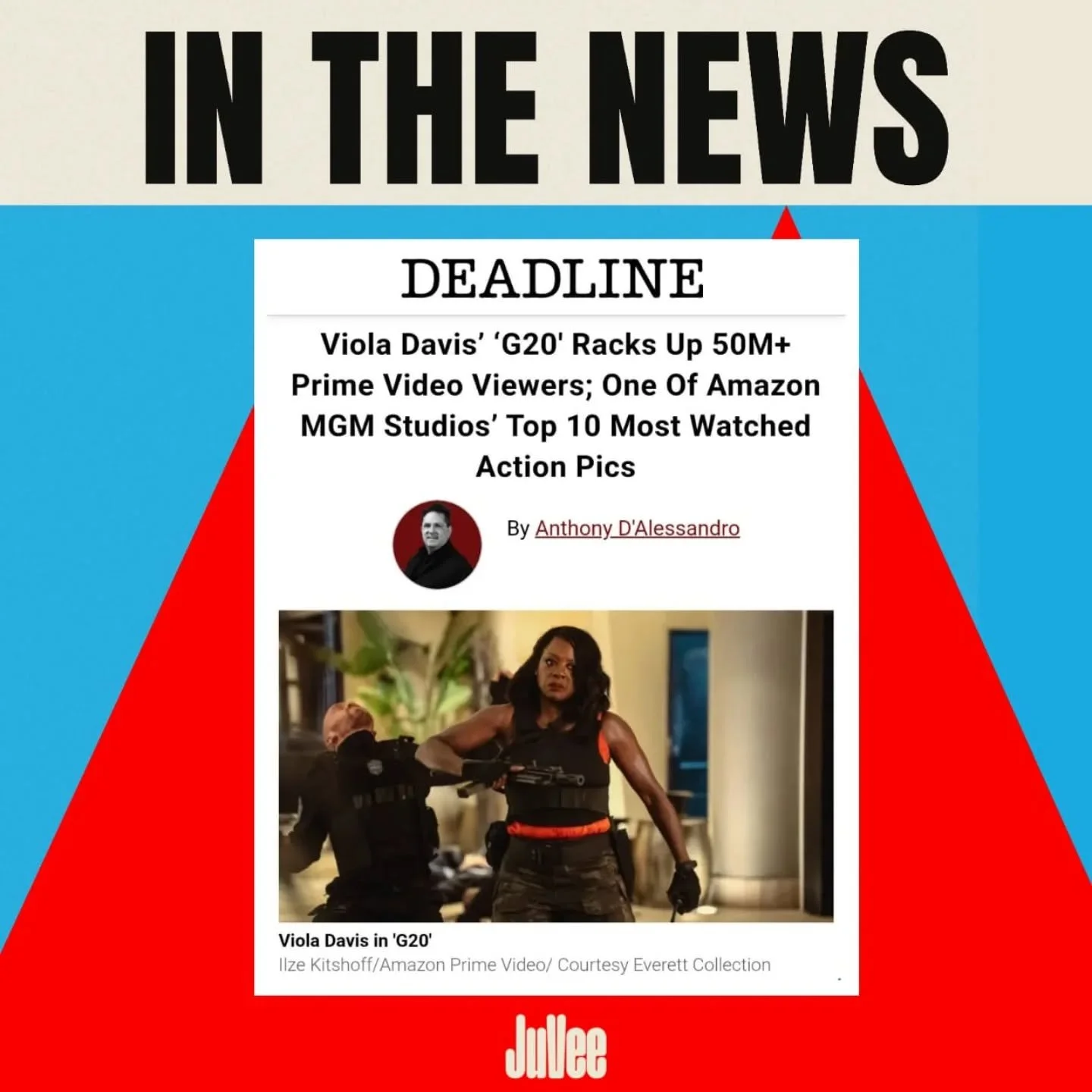 G20 is officially one of @AmazonMGMStudios&rsquo; Top 10 most-watched action films. Viola did that. 👏🏿🔥❤️