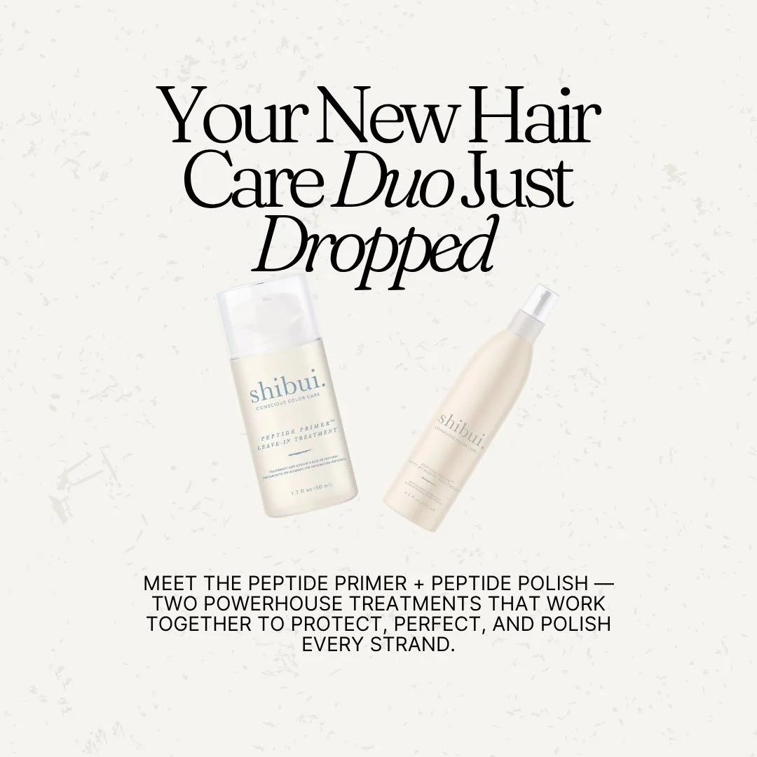 💧 Peptide Primer: A lightweight, leave-in treatment that strengthens, restores vibrancy, and enhances shine for color-treated and chemically processed hair.⁠
⁠
🌫 Peptide Polish: A featherlight, heat-activated mist that locks out humidity and locks 