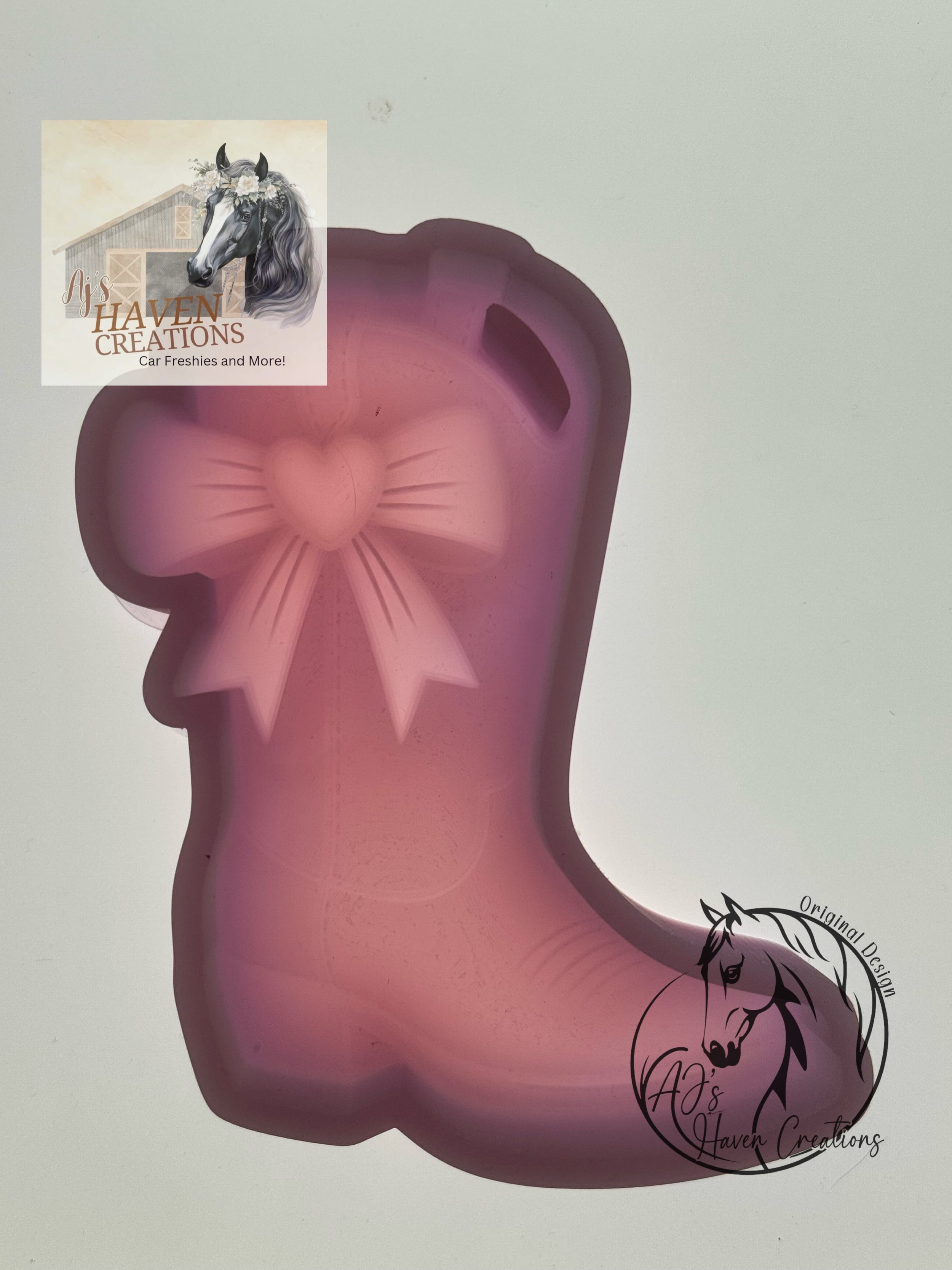 Boot with Bow and Heart 3D