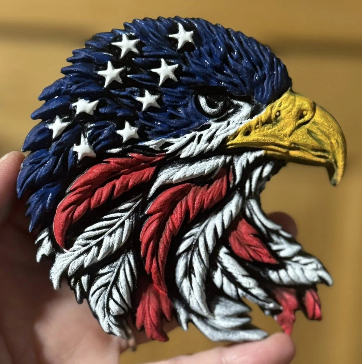 America Eagle Face 3D