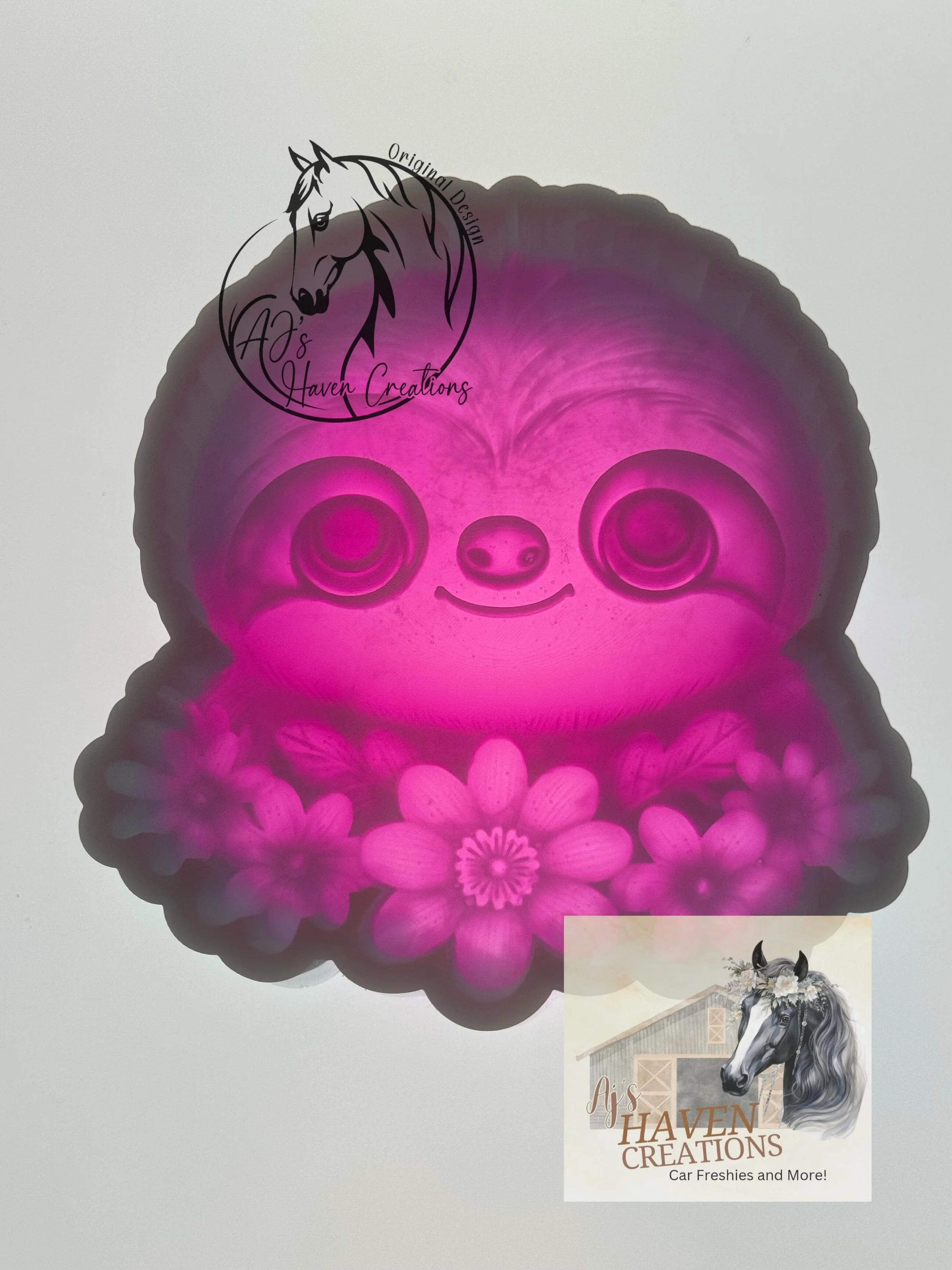 Sloth with Flowers 3D