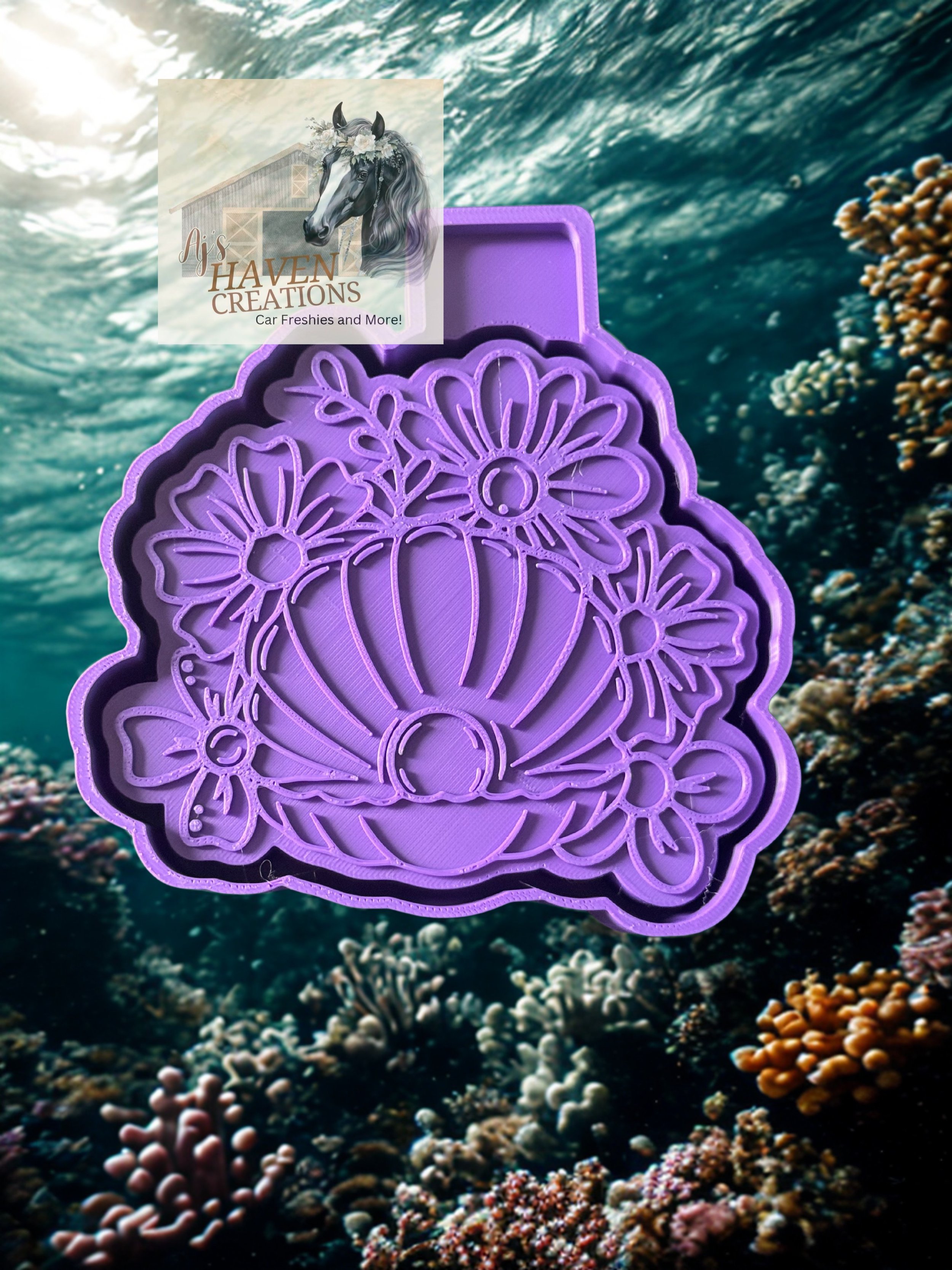 Floral Clam Shell