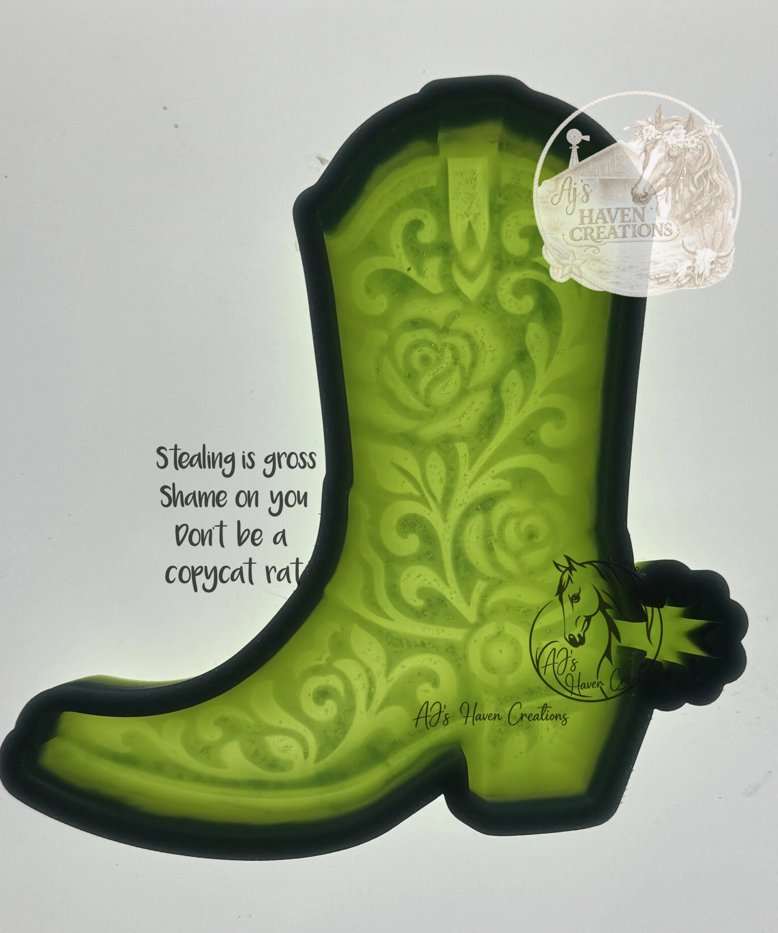 Rose tooled Boot 3D