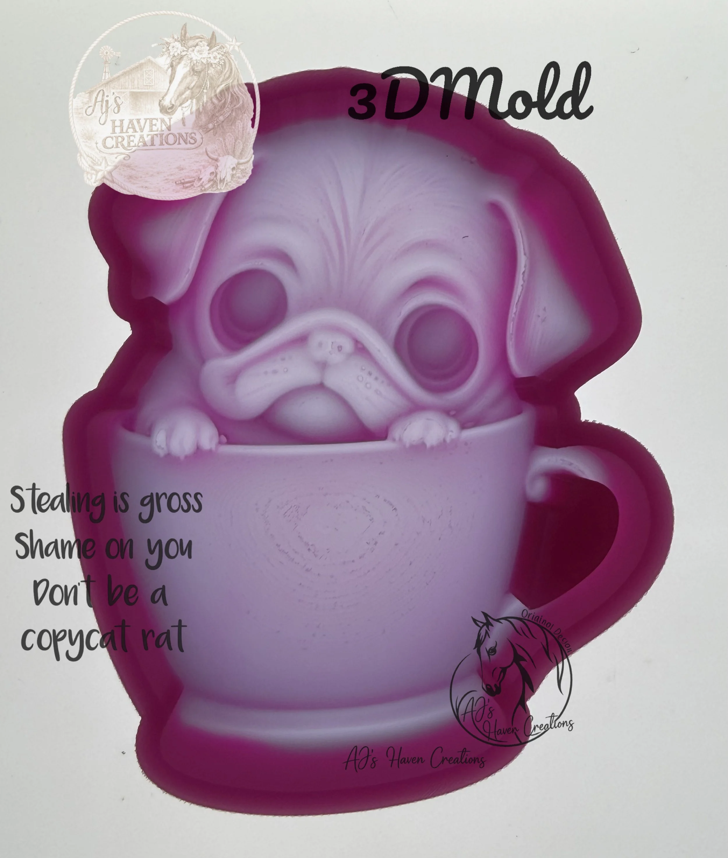 Pug in a Cup 3D