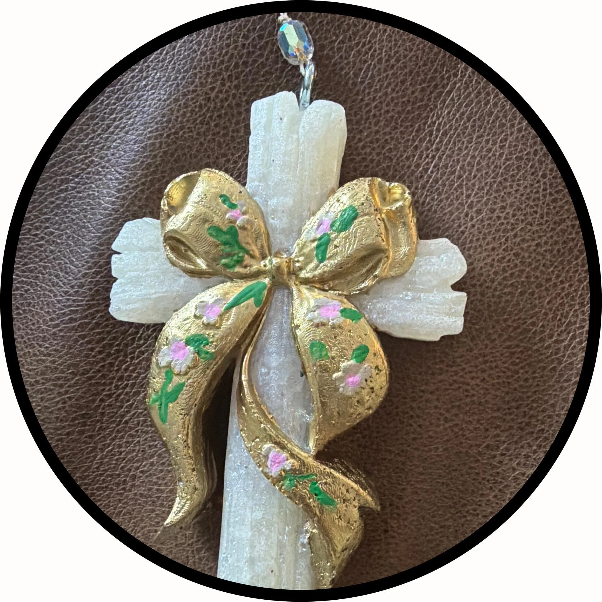 Wood Cross with Bow 3D