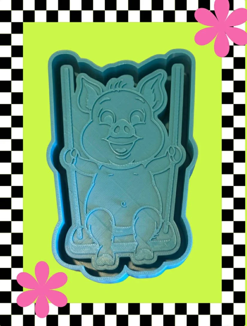 Pig on a swing