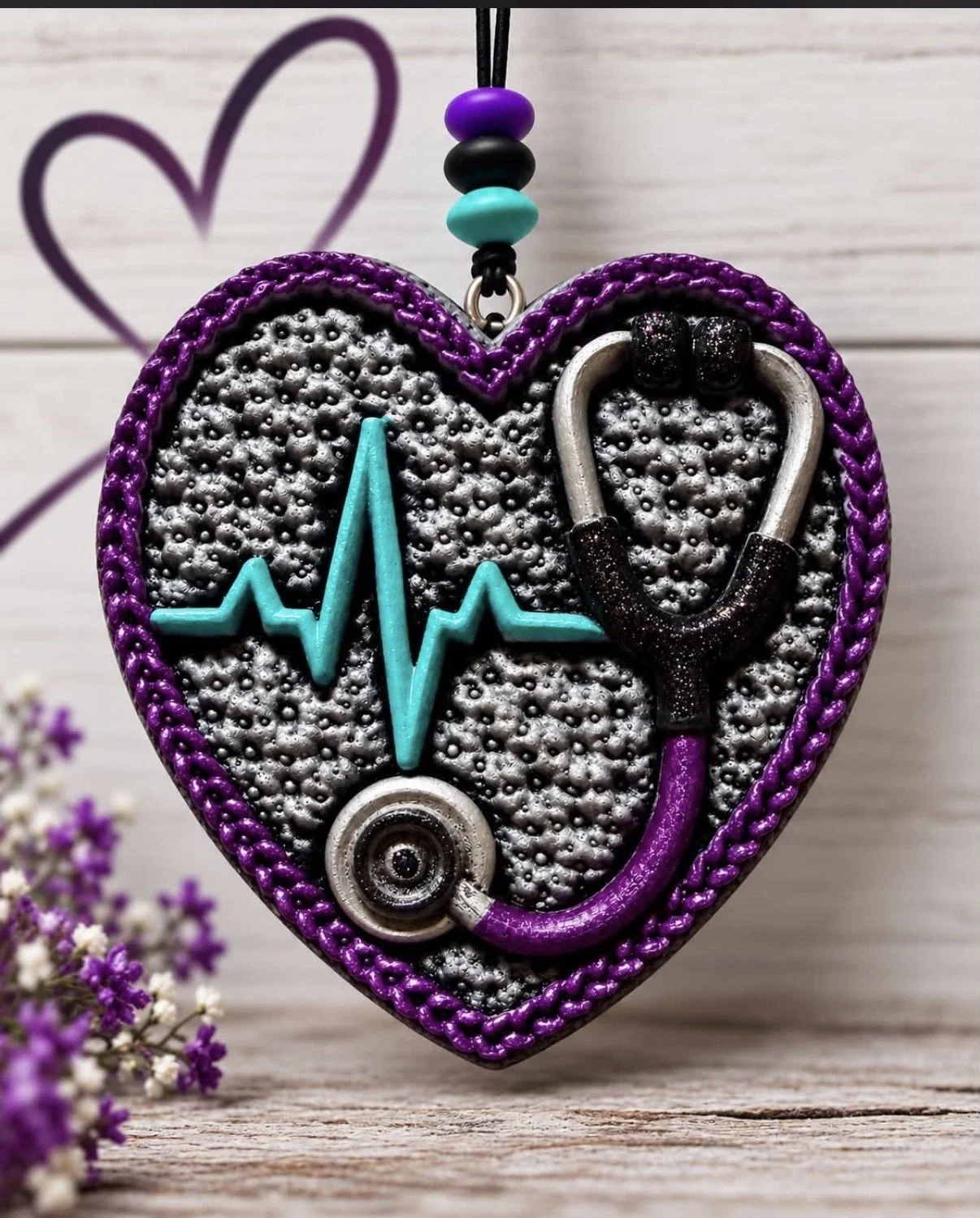Knitted Nurses Heart 3D