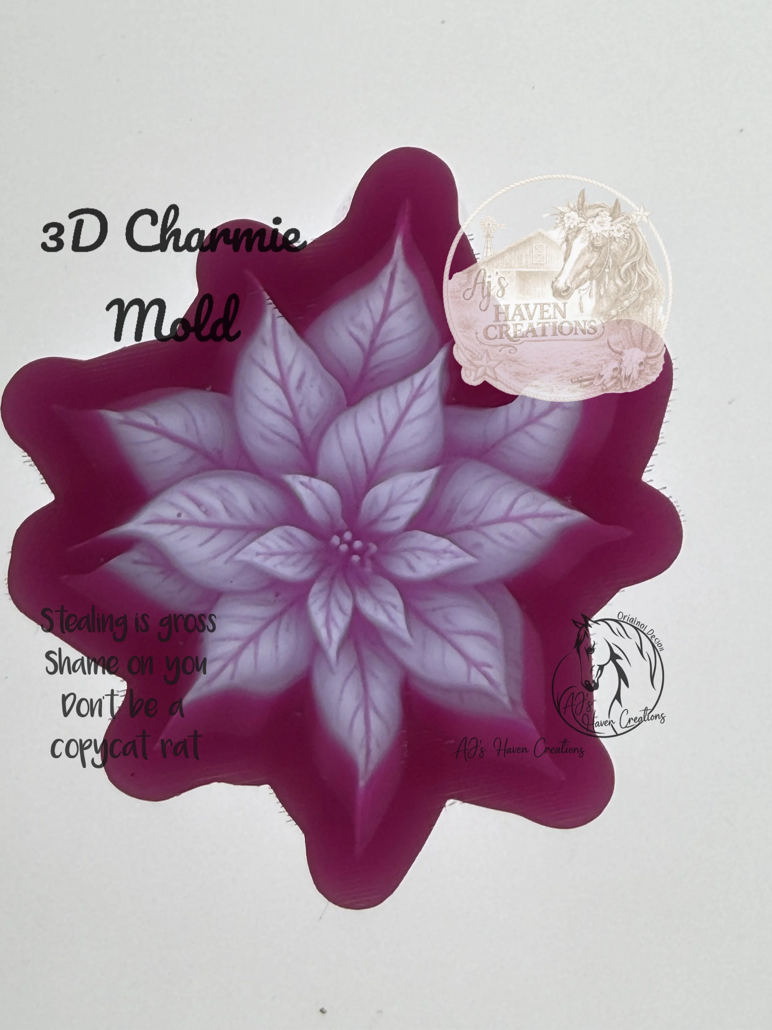3D Poinsettia Charmie