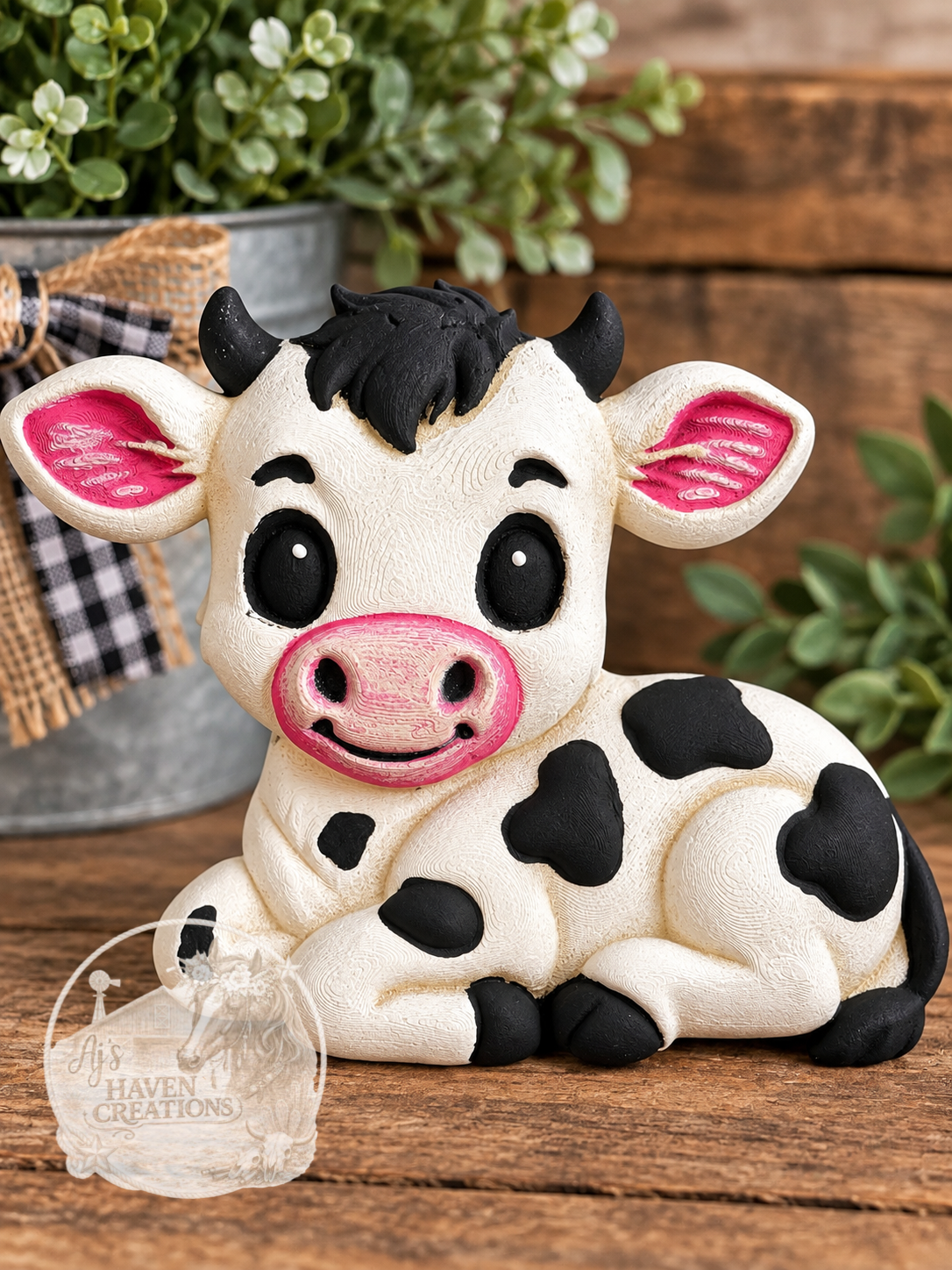 Dairy Cow laying down 3D