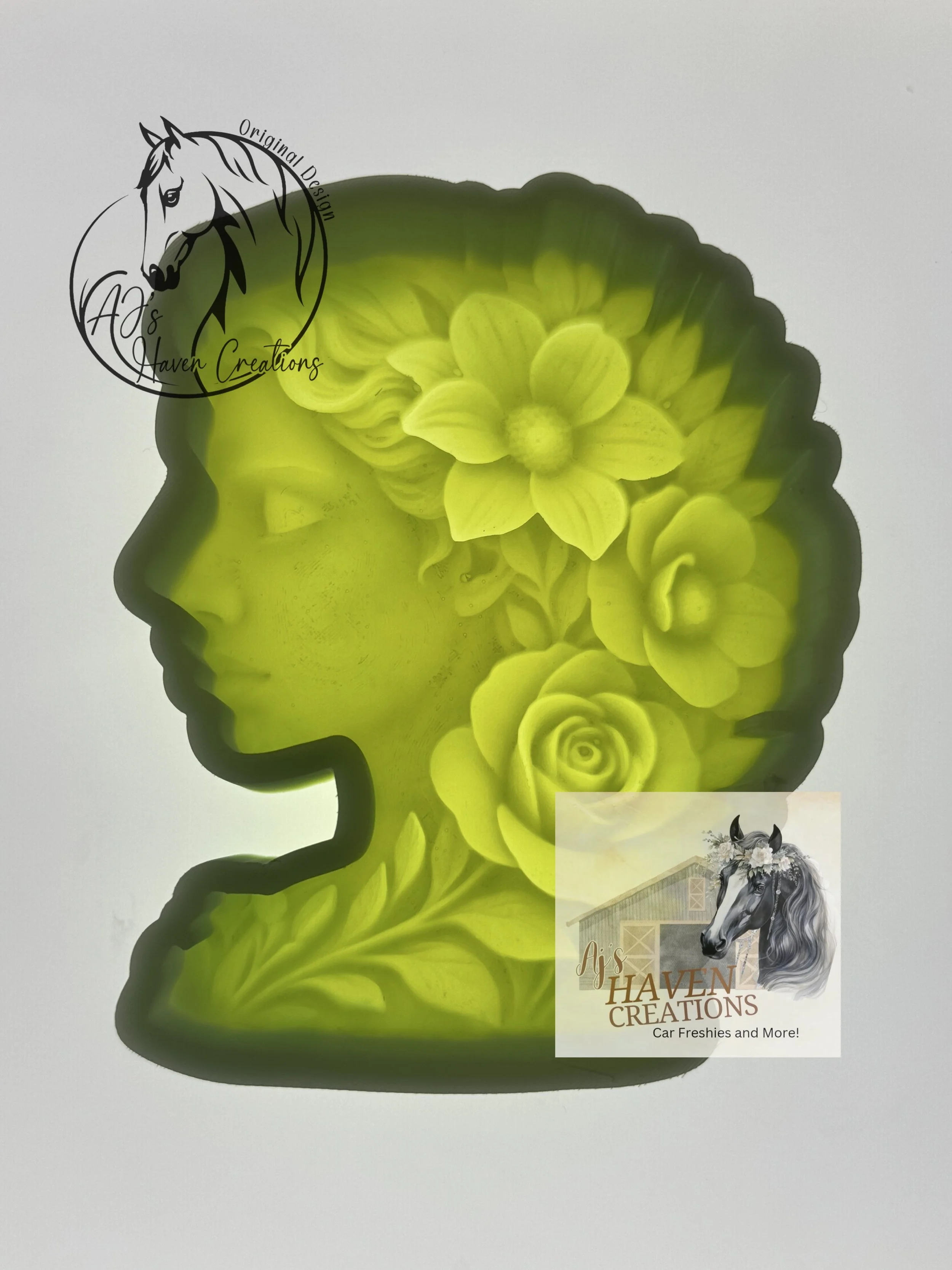 Girl with Flower hair 3D