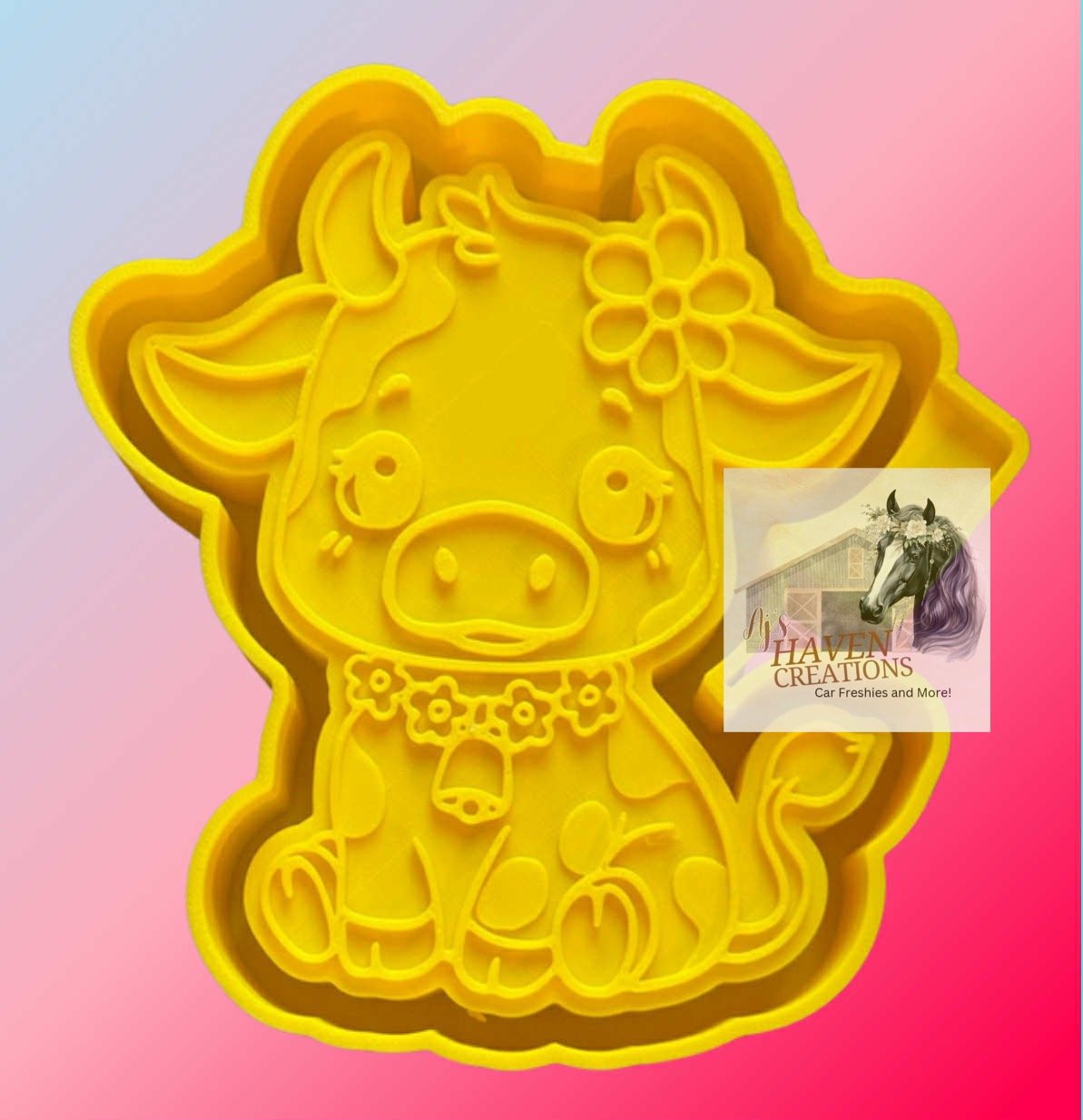 Dairy Cow, Floral Collar