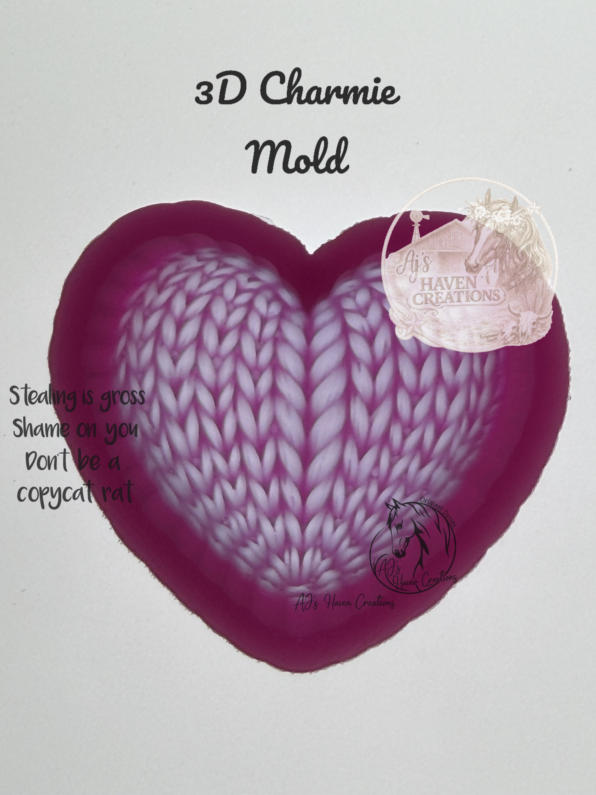 3D Knitted Heart Charmie