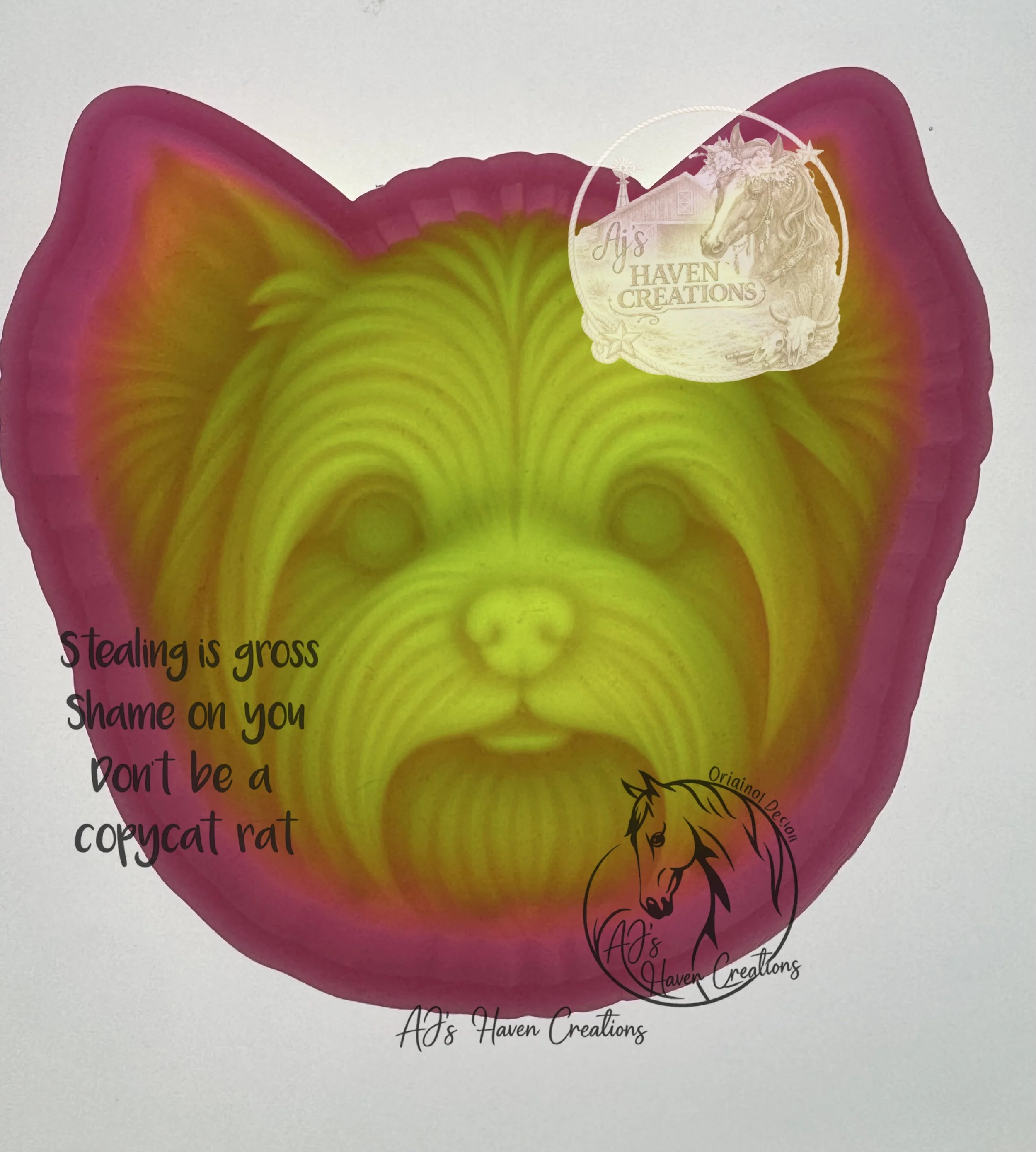 Yorkie No Bow 3D
