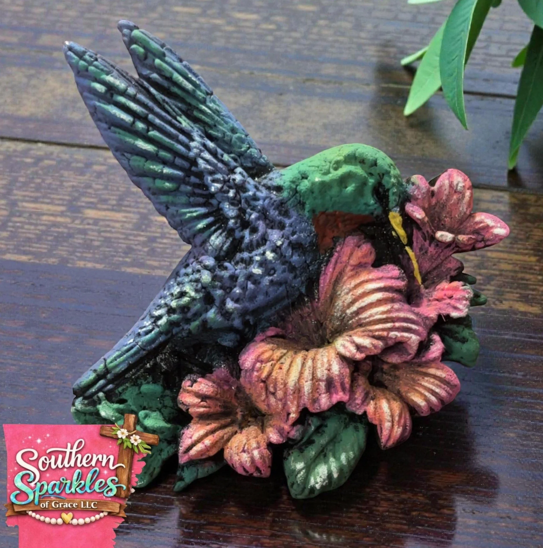 Hummingbird and Flowers 3D