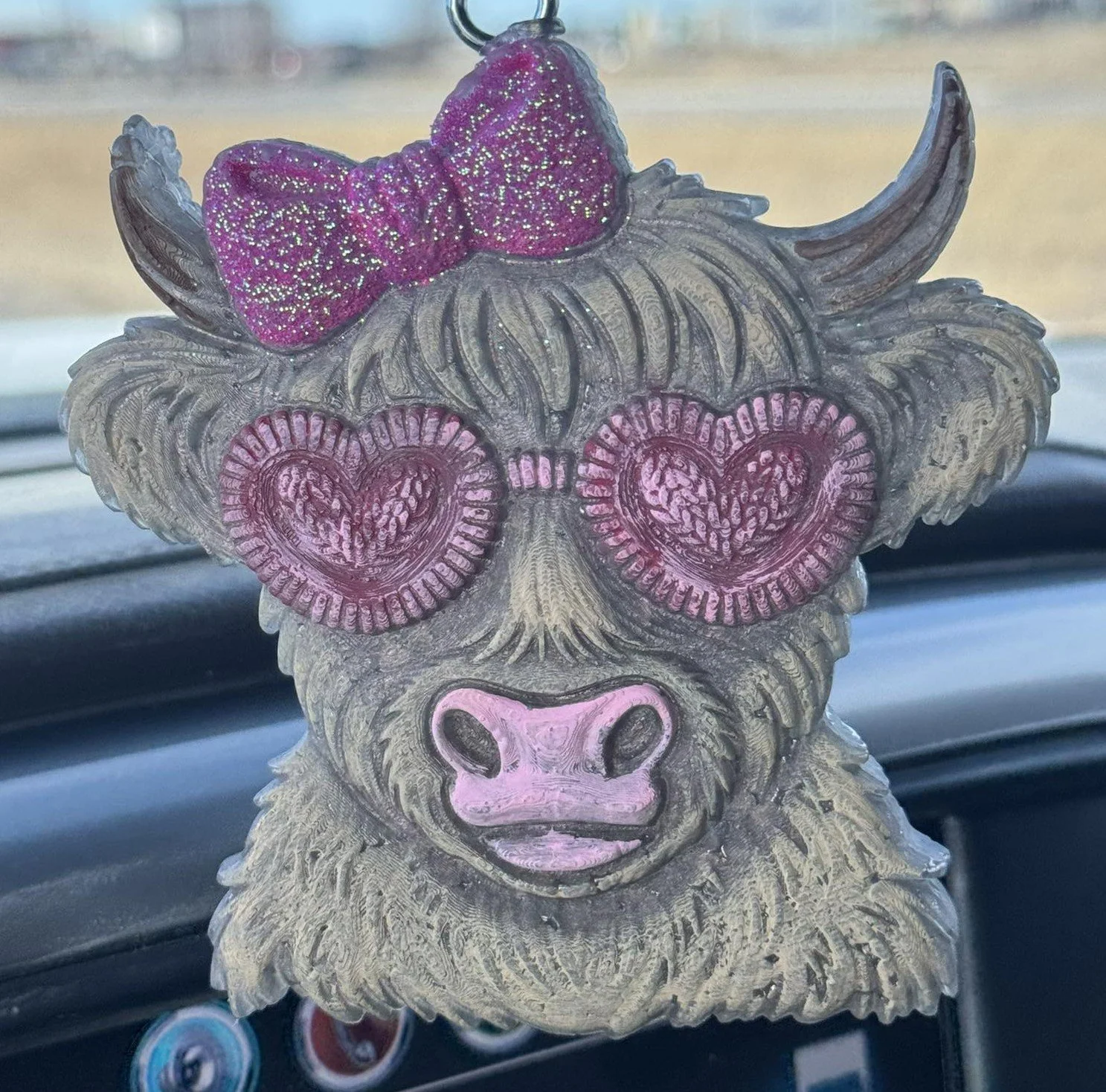 Highland with Heart Glasses 3D