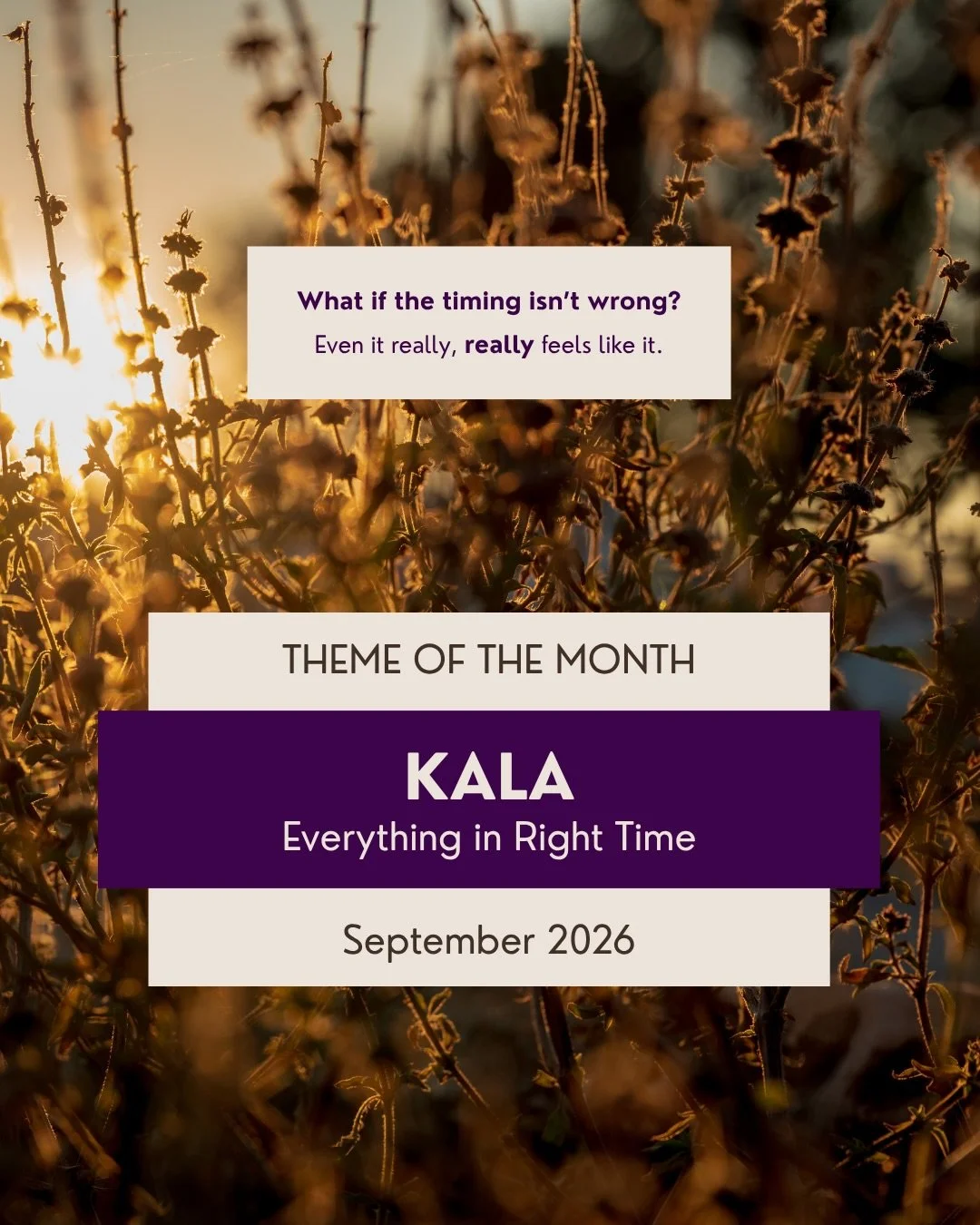 Apparently all it takes to explain one Sanskrit word is 1960s American rock, Patanjali&rsquo;s Yoga Sutras, the Charaka Samhita + the Old Testament. 😂

September&rsquo;s theme at Moonflower is Kala: time or season.

And this one feels especially per