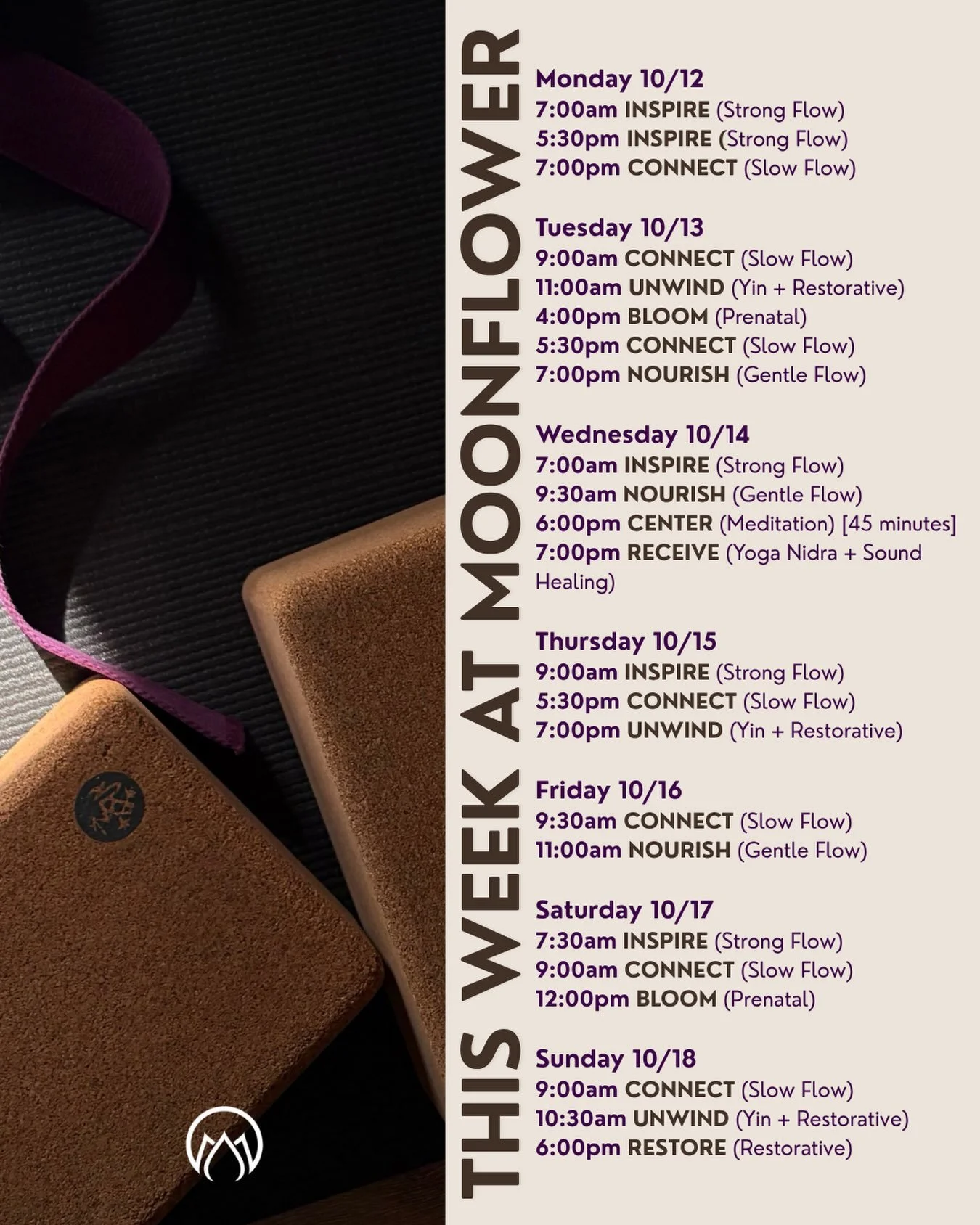 Small schedule update &bull; CENTER is now being held at 6PM ✨

&mdash;

📍 Moonflower Yoga + Ayurveda Studio | Brookfield, WI

Yoga in Brookfield WI &bull; Brookfield Yoga Studio &bull; Slow Flow Yoga &bull; Vinyasa Yoga &bull; Yin Yoga &bull; Resto