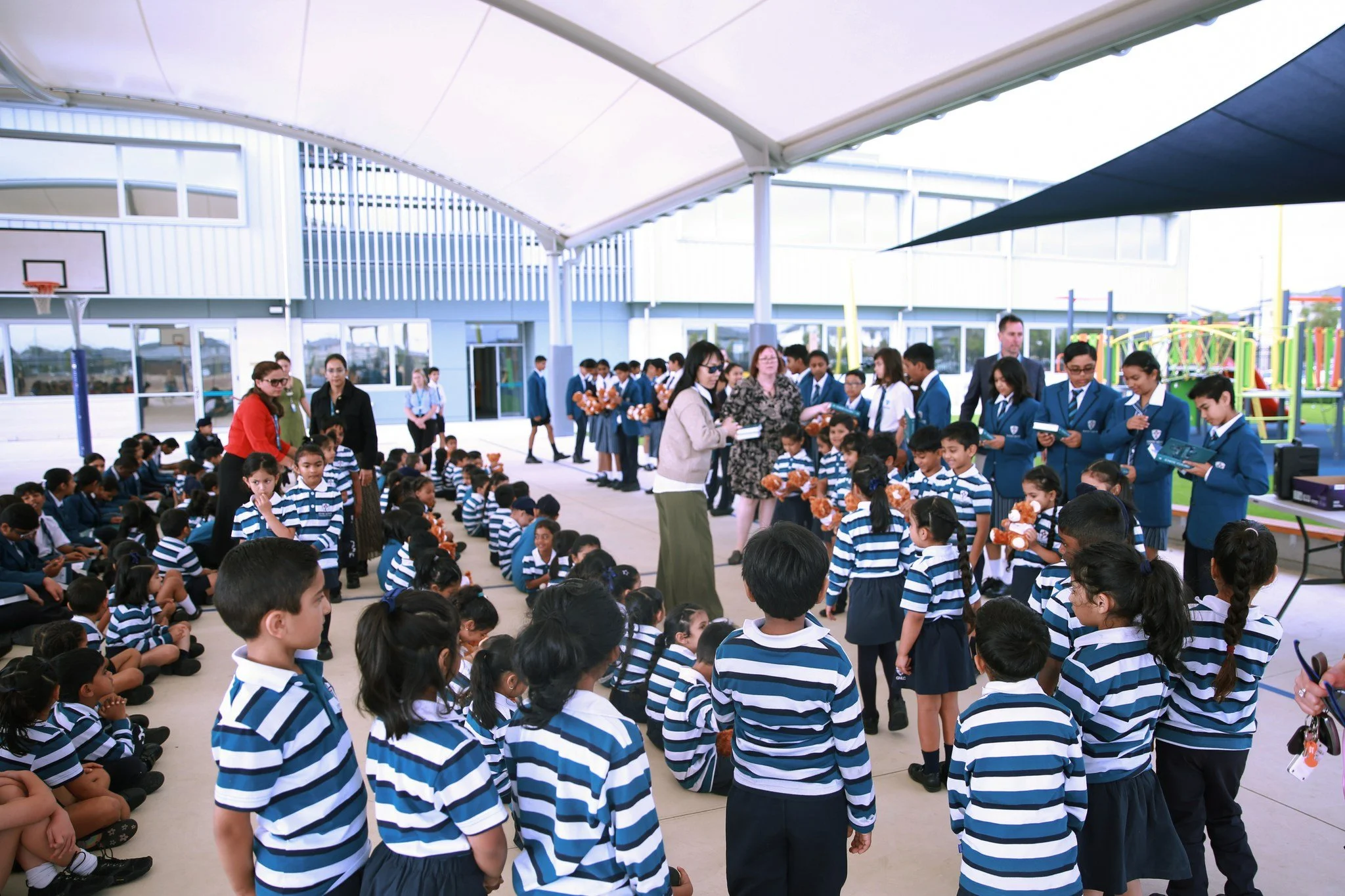 A special milestone for our Mambourin Campus! 💙

On Tuesday 10 March, we held our very first Prep Teddy Bear and Year 7 Bible Exchange Ceremony, beginning a new tradition for our Mambourin community.

During the ceremony, our Year 7 students present
