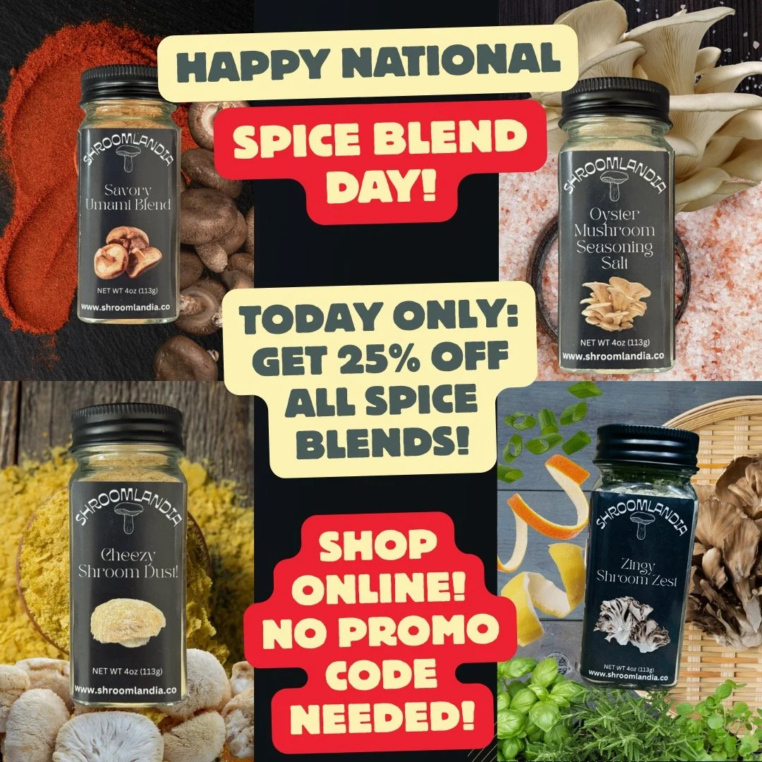 It&rsquo;s National Spice Blend Day!

We&rsquo;re turning up the shroomami to celebrate the unsung heroes of the kitchen! Our small-batch, mushroom-infused spice blends!

Whether you&rsquo;re craving cheezy, craveable goodness or bold, savory depth, 