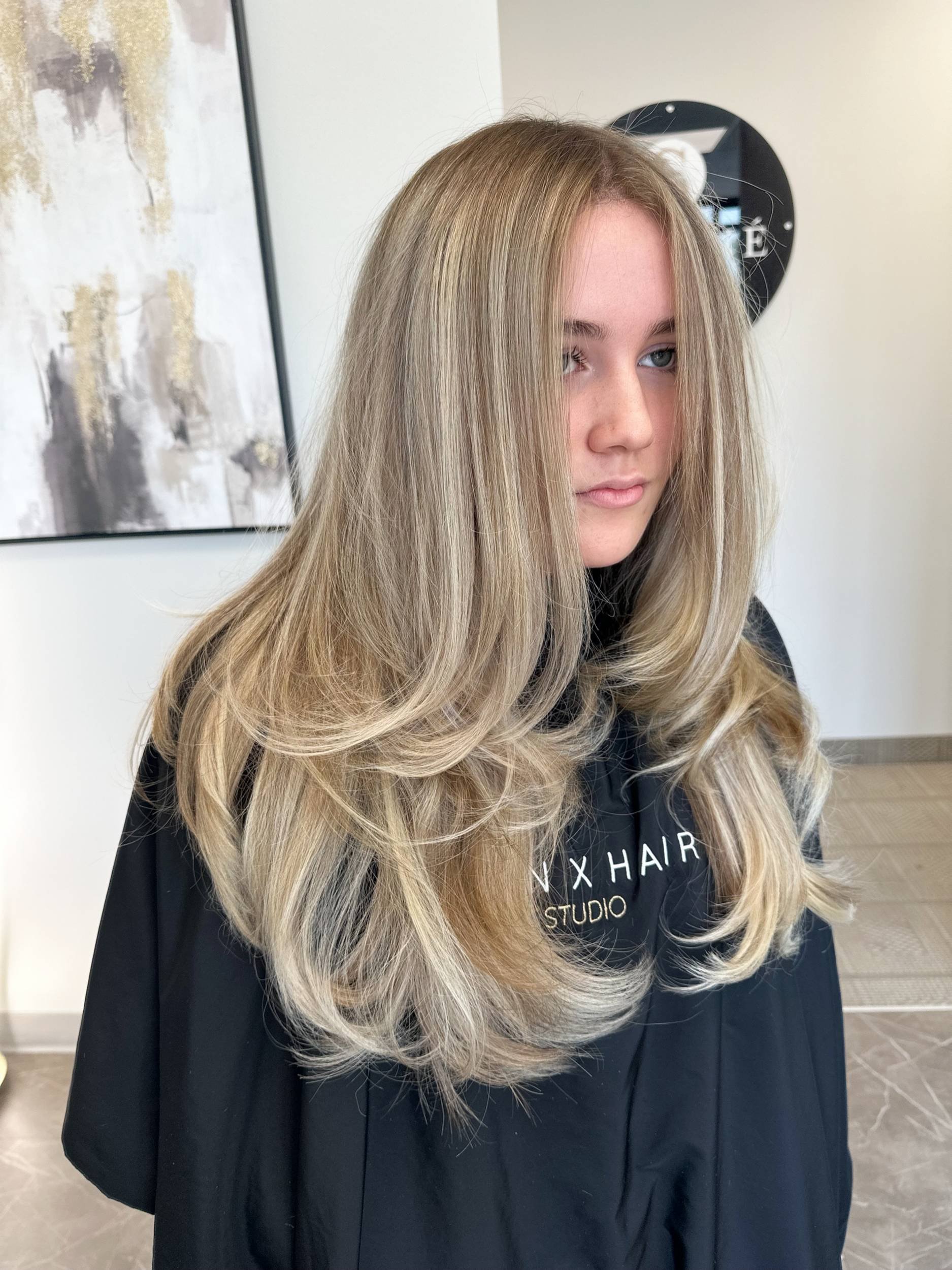 Blonde balayage result at Ivan X Hair in Kennewick