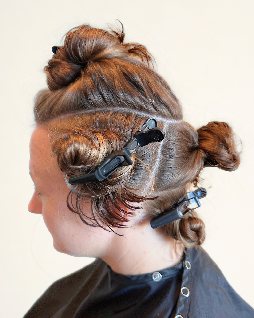 Example of sectioning before a salon-quality blowout at Ivan X Hair in Kennewick.