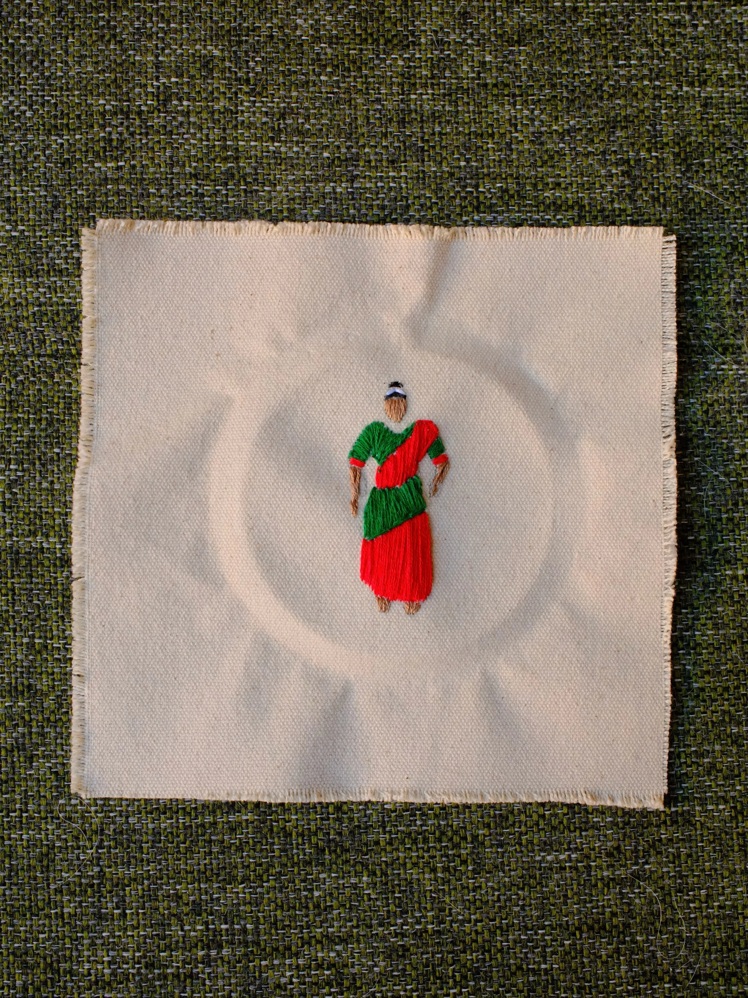 My first embroidered little people experiments, slowly figuring it out!