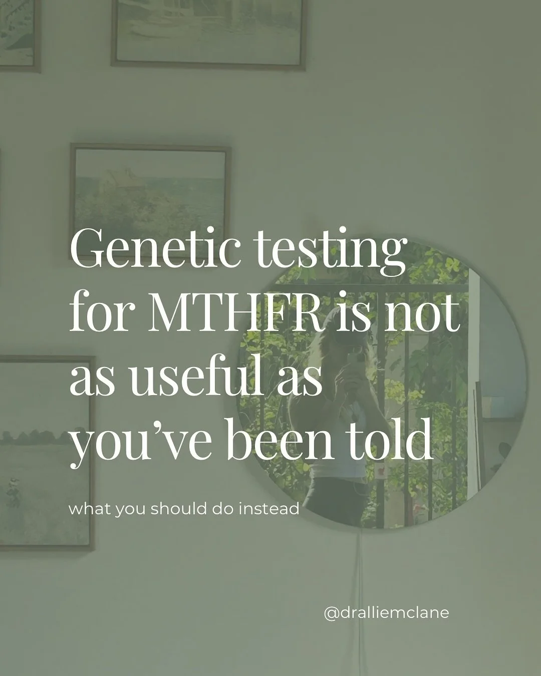 So many people waste time chasing genetic reports and supplement stacks that backfire because they are based on genetic results, not epigenetic reality. Your MTHFR results do not tell you how your body is functioning right now. Genes show possibiliti