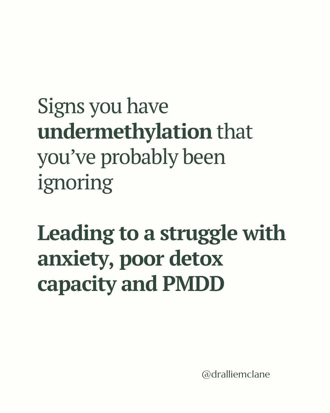 Signs your anxiety is not random.

&bull; You overthink and ruminate, even when life looks fine on the outside.
&bull; You deal with perfectionism or OCD-like patterns.
&bull; You react to foods, supplements, or alcohol easily.
&bull; You have allerg