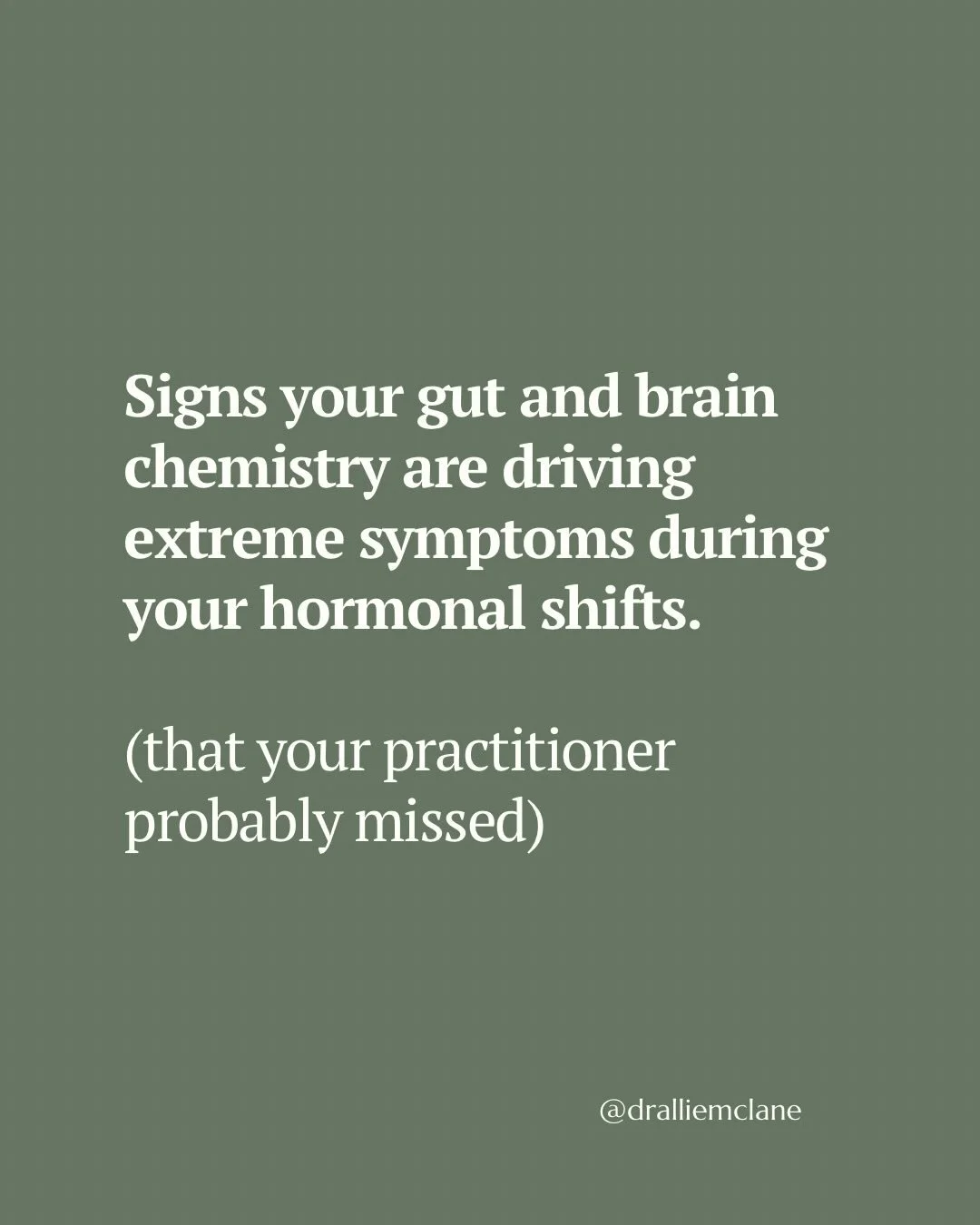 If your hormones feel &ldquo;off&rdquo; but taking a direct hormone replacement approach is not fully addressing your symptoms, it&rsquo;s because a hormones only approach is not addressing the full picture.

Hormones affect your gut health and brain