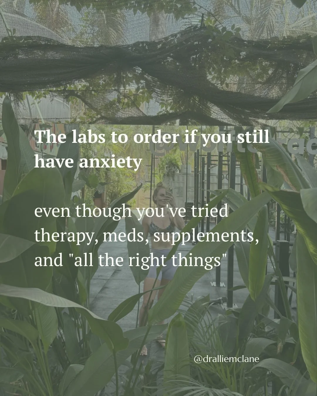 All of the labs I actually run for women with anxiety, gut issues and hormone symptoms are in my free guide. Comment LABS and I&rsquo;ll send it over.