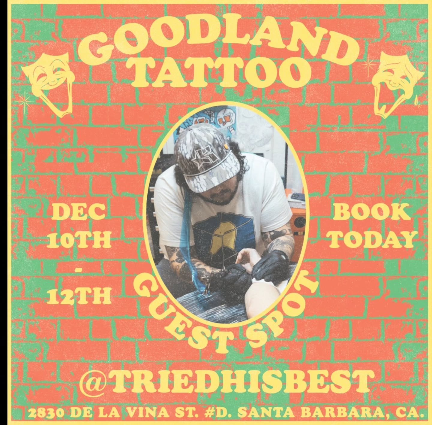 NEXT WEEK WE GOT THE HOMIE @triedhisbest CRUSING BY FROM THE 10TH TO THE 12TH!

COME THROUGH AND GET SOMETHING DOPE FROM HIS FLASH 🦂

BOOK WITH HIM DIRECTLY OR WALK IN AND SAY WHAT'S UP! 

SEE YOU HERE ✨️