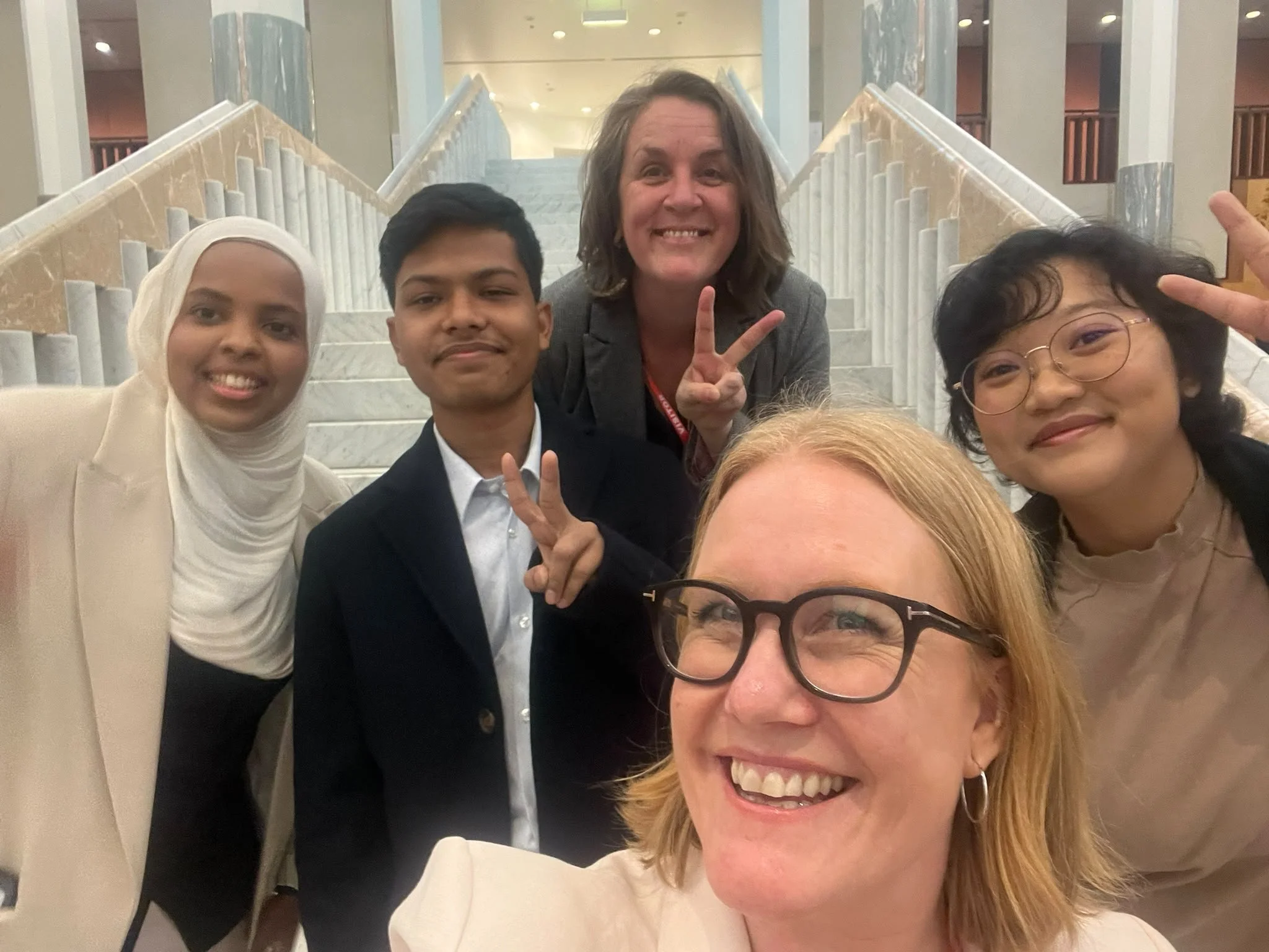 Dignity, safety and the freedom to dream: refugee students share their stories in Parliament