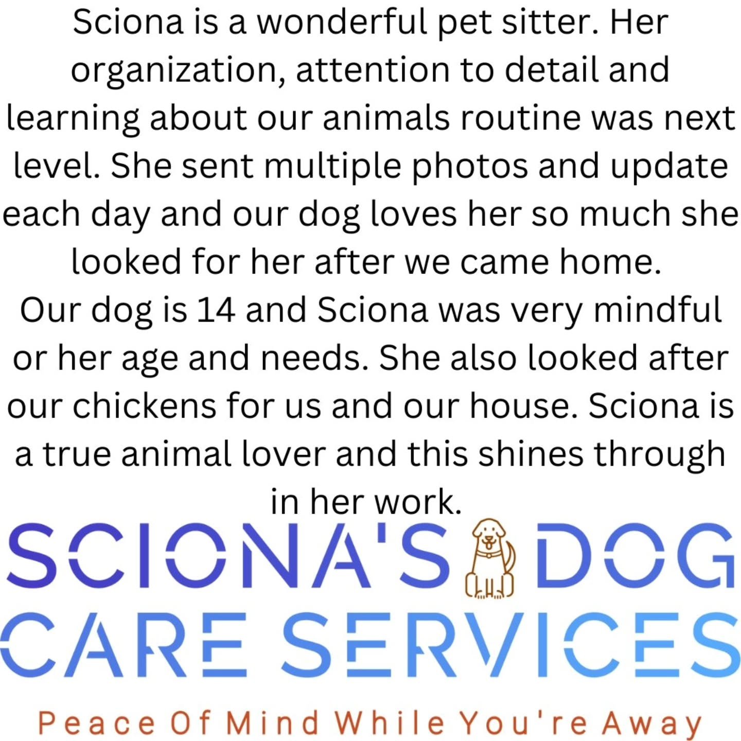 Thank you to all clients for the reviews 🐾🐾

#scionas_dog_care_ 
#dogcareservicescentralcoastnsw 
#scionasdogcareservices 
#dogbusinesscentralcoastnsw 
#centralcoastdogbusinesses