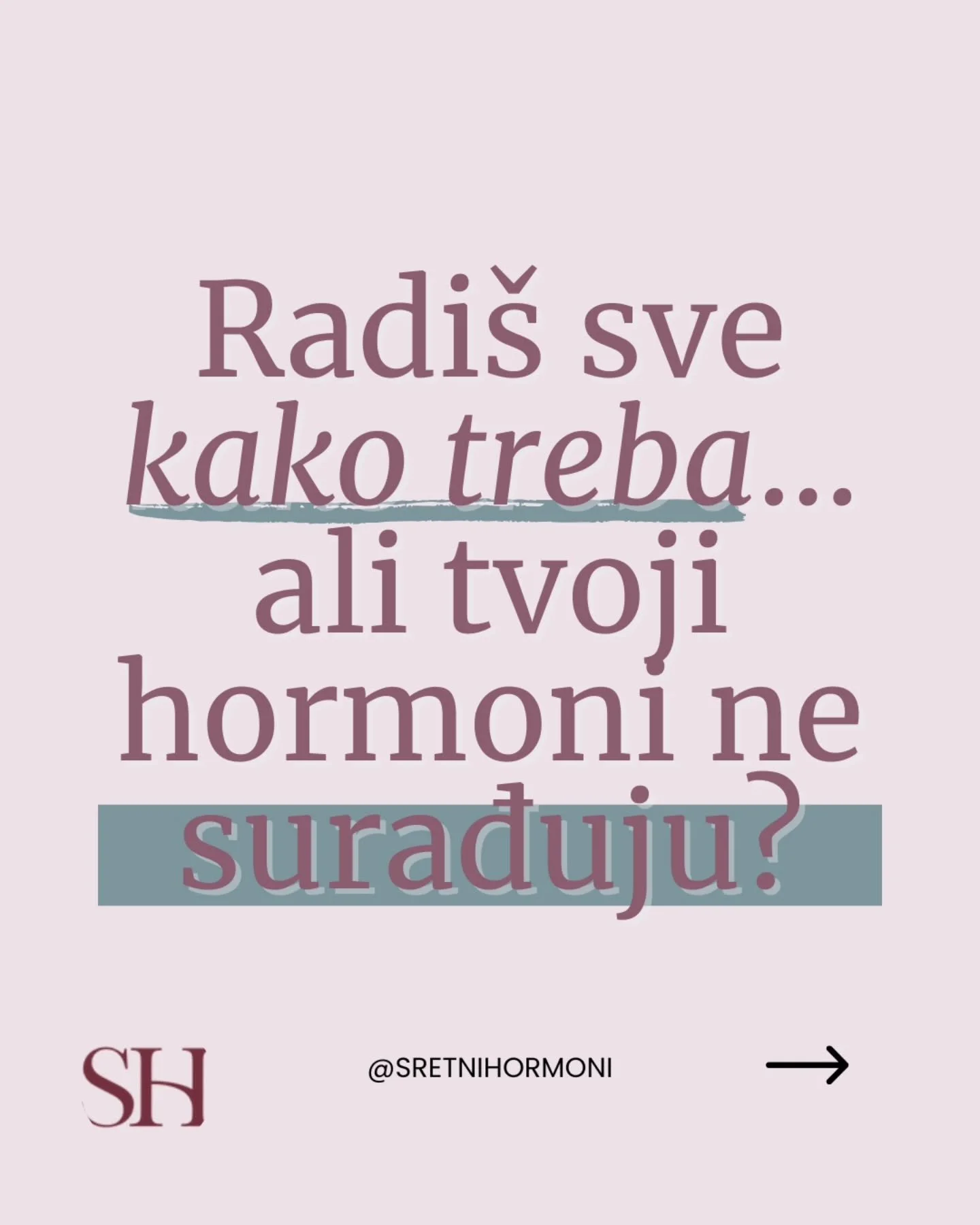 ✨ Radi&scaron; sve &lsquo;kako treba&rsquo;, ali tvoje tijelo kao da to ne osjeća? ✨

Koliko puta si pomislila da &ldquo;zdrava prehrana jednostavno ne radi za tebe&rdquo;?
Smoothie za doručak, salata za ručak, izbjegava&scaron; &scaron;ećer, gluten,