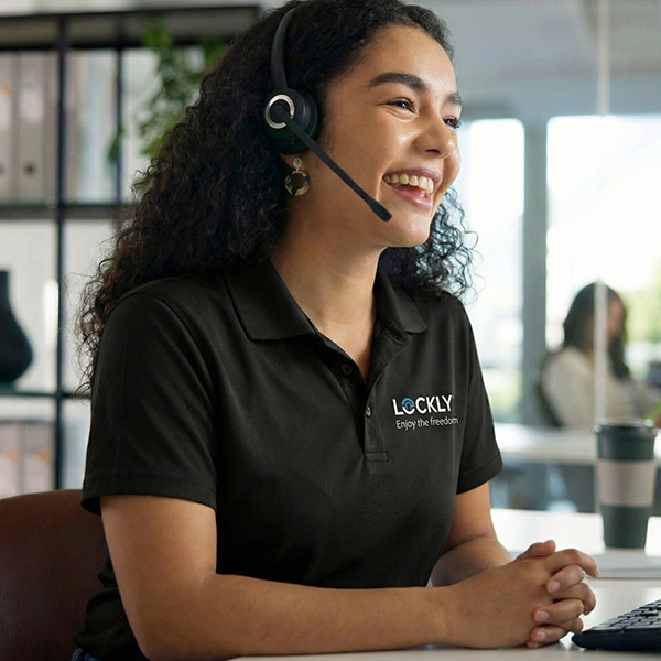 In-house LocklyPRO support specialist providing live assistance for property managers and access control deployments.