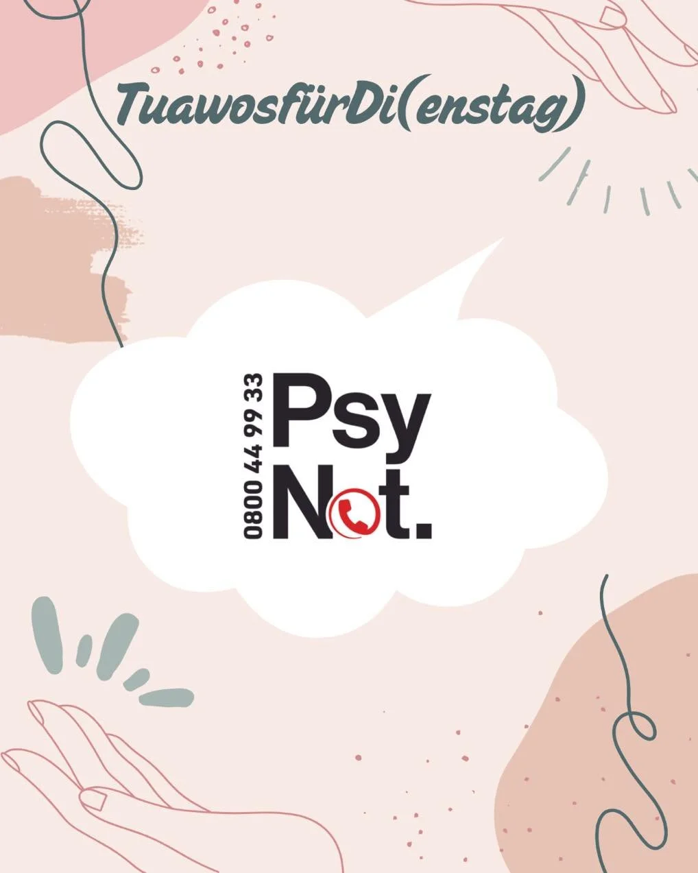 ☎️ Tuawosf&uuml;rDi(enstag): PsyNot Steiermark 

🧠 Hilfe &ndash; jederzeit, anonym &amp; kostenlos!

PsyNot ist das psychiatrische Krisentelefon der Steiermark. 

Wenn&rsquo;s psychisch richtig schwer ist, sind Fachleute rund um die Uhr erreichbar.
