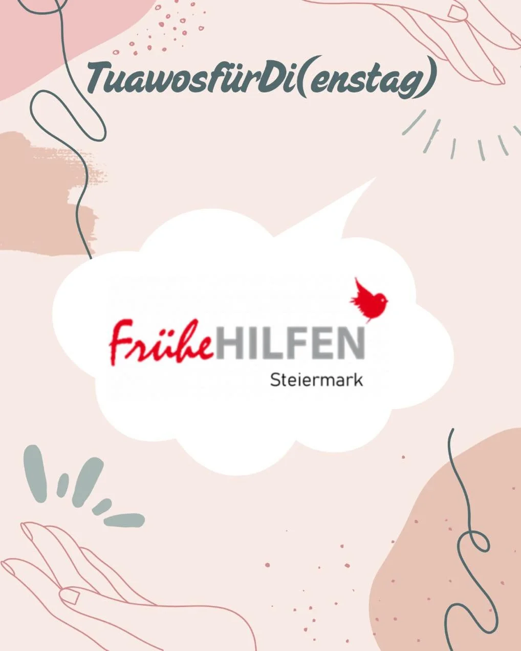 🌱 Tuawosf&uuml;rDi(enstag): Fr&uuml;he Hilfen Murau

👶 F&uuml;r den besten Start ins Leben!

Die Fr&uuml;hen Hilfen Murau sind f&uuml;r werdende Eltern und Familien mit Kleinkindern da &ndash; kostenlos, vertraulich und individuell.

Hier bekommst 