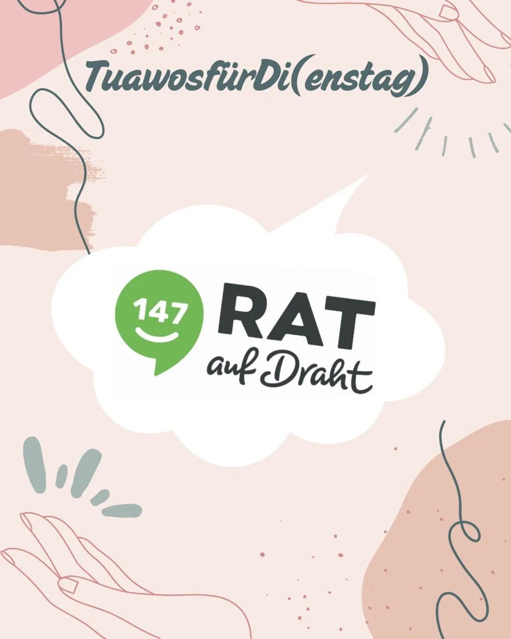 ❤️ Tuawosf&uuml;rDi(enstag): Rat auf Draht

📱 Die 147 hilft &ndash; rund um die Uhr!

Rat auf Draht bietet kostenlose, anonyme Unterst&uuml;tzung f&uuml;r Kinder, Jugendliche und Erwachsene.

Ob Sorgen, Stress oder Krisen &ndash; das Team h&ouml;rt 