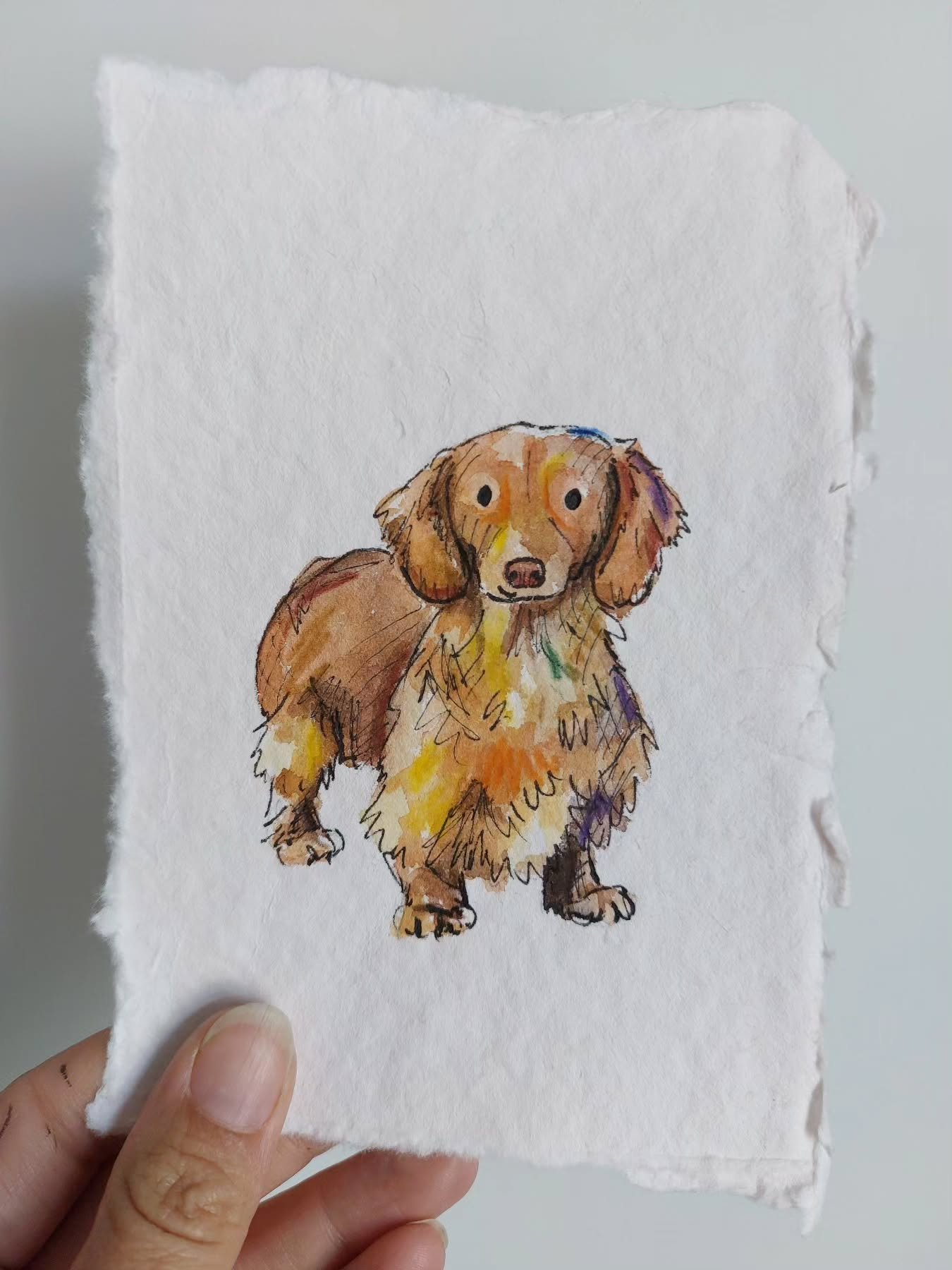 Another cutie I recently painted ⚡️🤍
.
.
.
.
.
.
#dachshundsofinstagram #doglover #sausagedog #doxiegram #weeniedog #teckel #petportraits #petportraitartist #daxielove