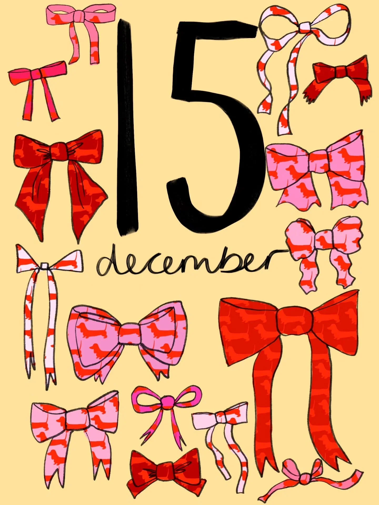 15th 🎀🐾
.
.
.
.
.
.
.
.
.
.
.
.
.
#adventcalendar #advent #doglovers #dachshund #daxielove #dachshundoftheday #doxielove #doxieworld #sausagedog #teckels #dogstagram #illustrationoftheday #christmaslover #countdowntochristmas #breastcancerawareness