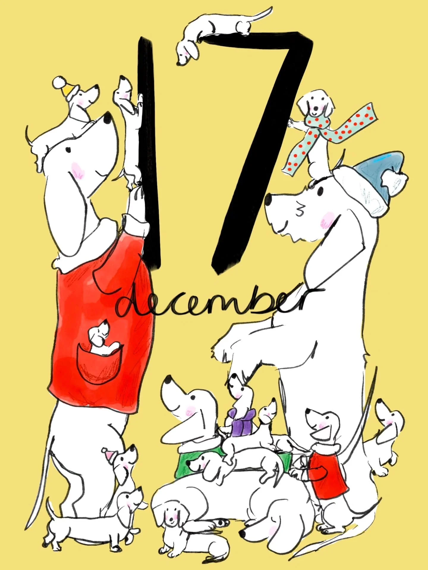 17th ❤️
.
.
.
.
.
.
.
.
.
.
.
#adventcalendar #advent #adventillustration #dogstagram #dachshund #dachshundlover #dachshundoftheday #doglovers #sausagedog #weenie #christmaslover #countdowntochristmas #teckels #dogmom #illustrationoftheday #instacute