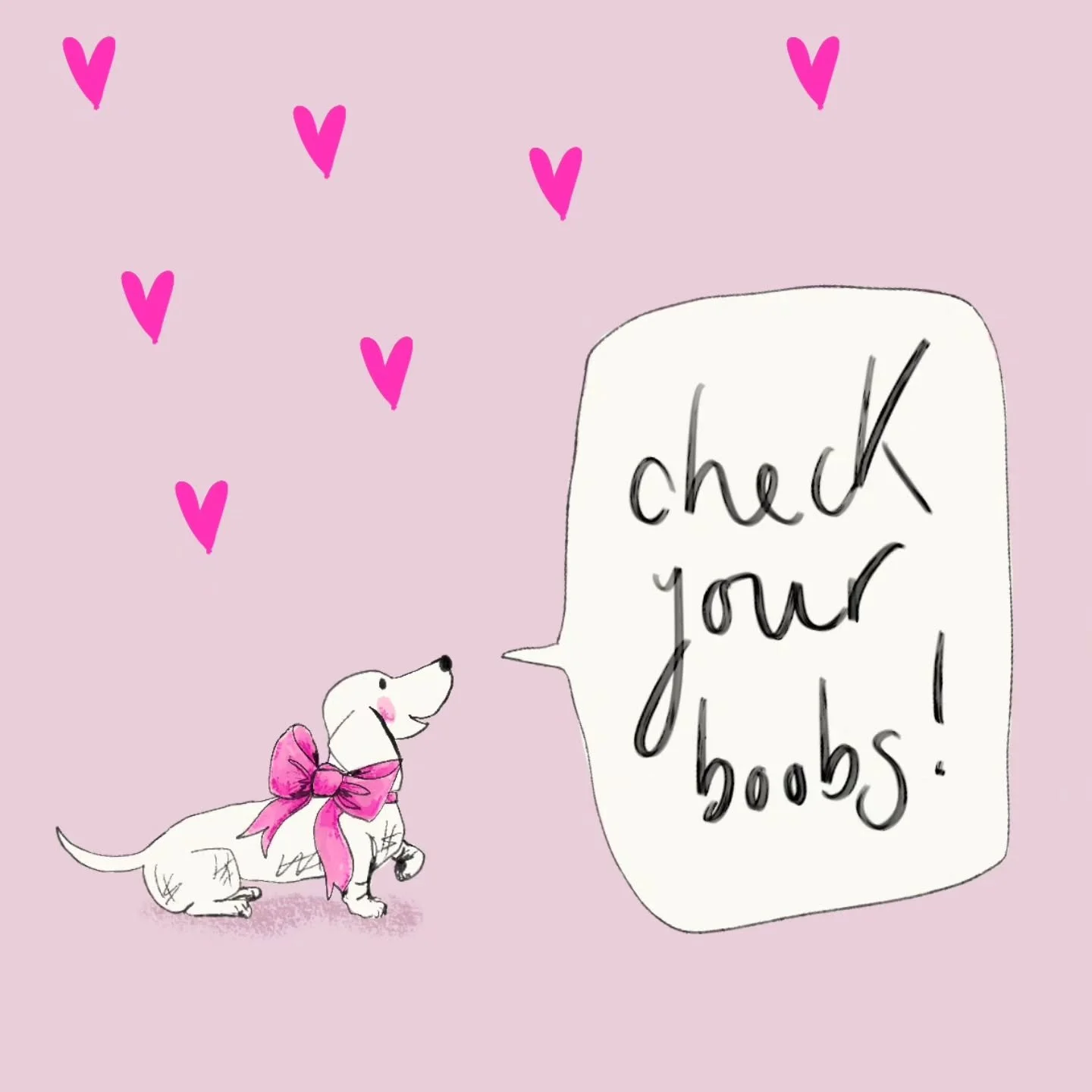 It's not going to be all I post about but if I can use the platform to make a few more women #checkyourboobs then it is worth it. Just check them, please 💗 A little pup to remind &amp; encourage you #coppafeel #breastcancerawareness #mybreastcancerj