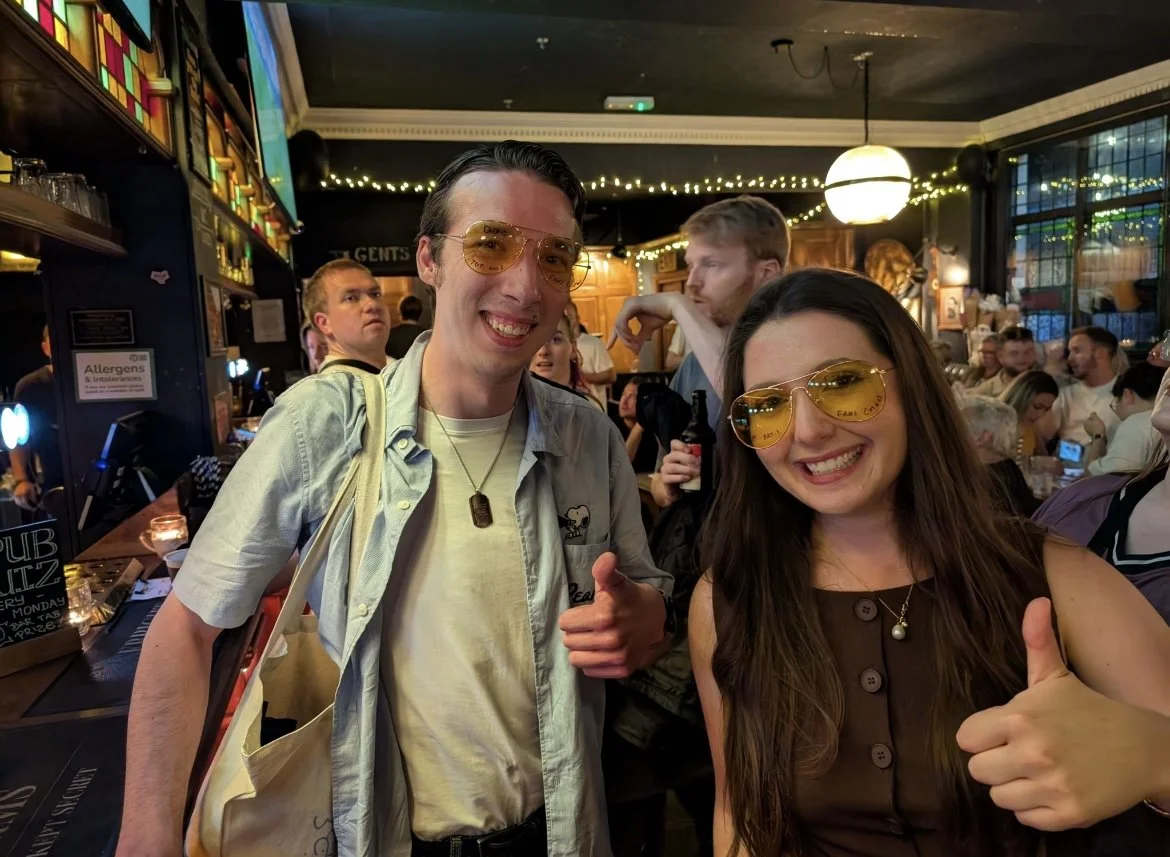 The Summer Outfit with my "Dog Food's Top No.1 Fan (Lew) yellow sunglasses", "Dog Food Family" Dog Tag and "Snoopy" shirt (May-August 2025)