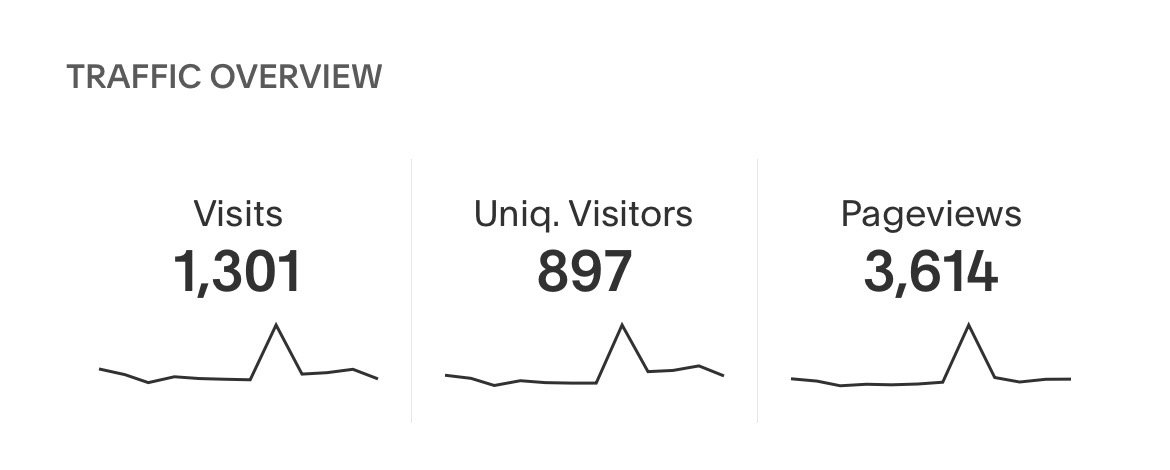 Visits and Page Views for January-December 2025
